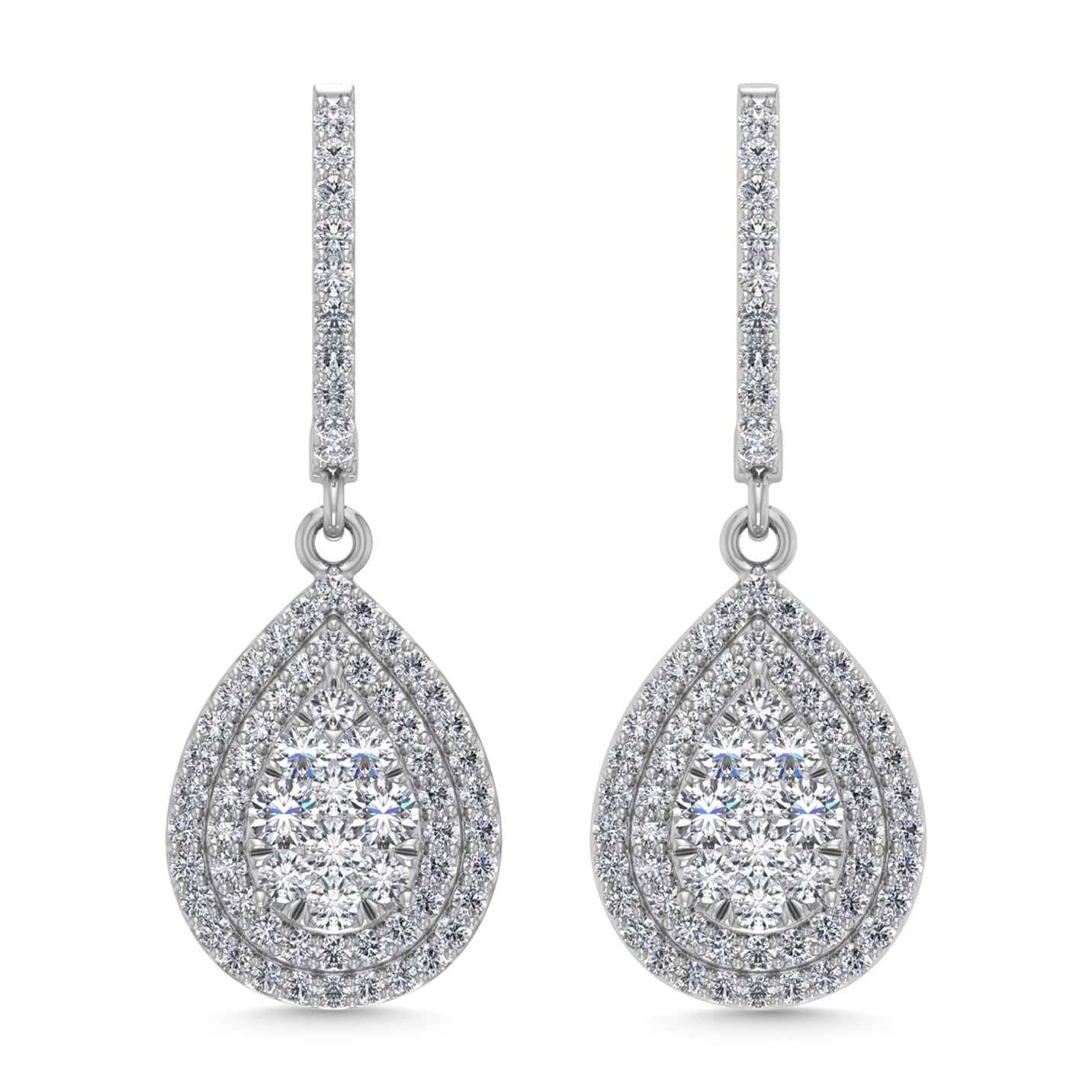 Diamond 7/8 Ct.Tw. Dangler Earrings in 14K White Gold