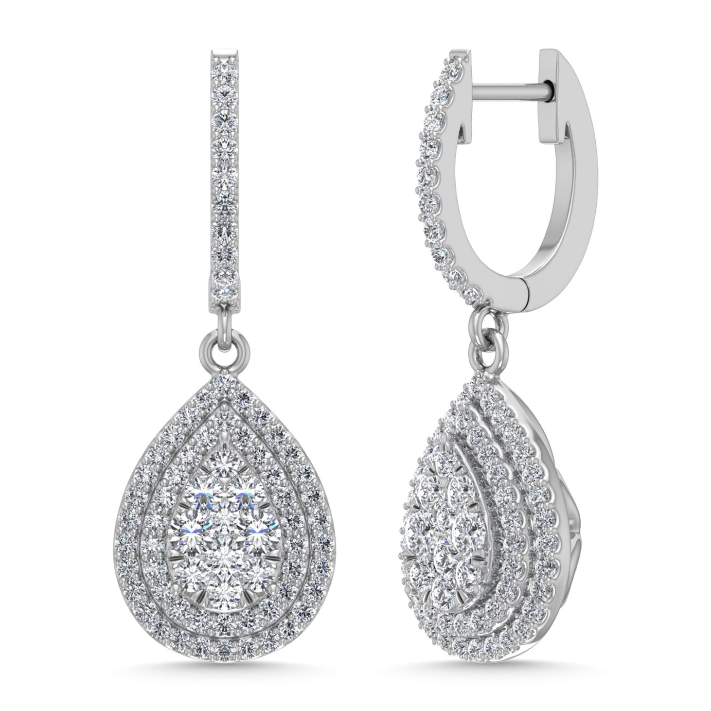 Diamond 7/8 Ct.Tw. Dangler Earrings in 14K White Gold