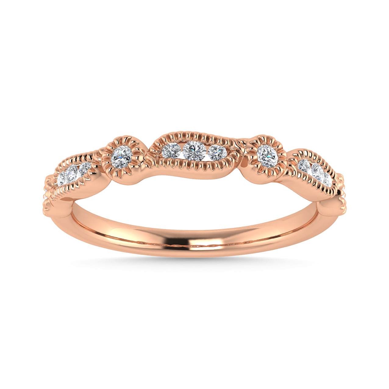 Diamond 1/6 Ct.Tw. Stackable Band in 14K Rose Gold