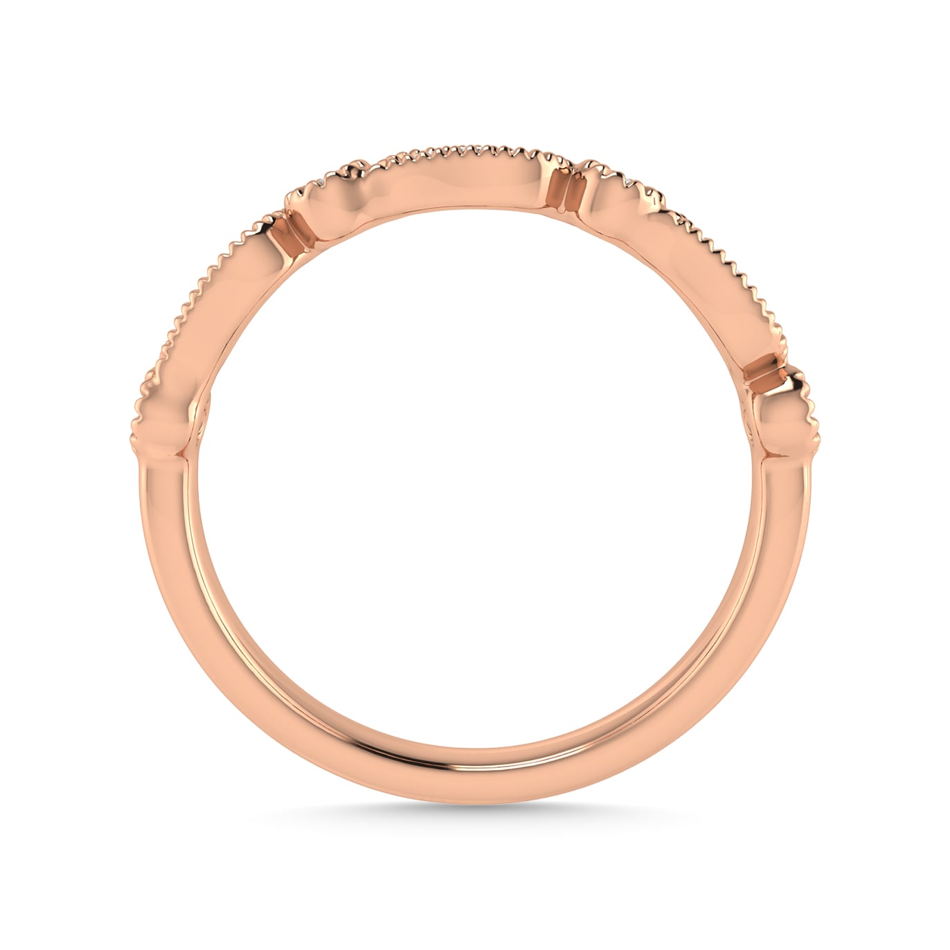 Diamond 1/6 Ct.Tw. Stackable Band in 14K Rose Gold