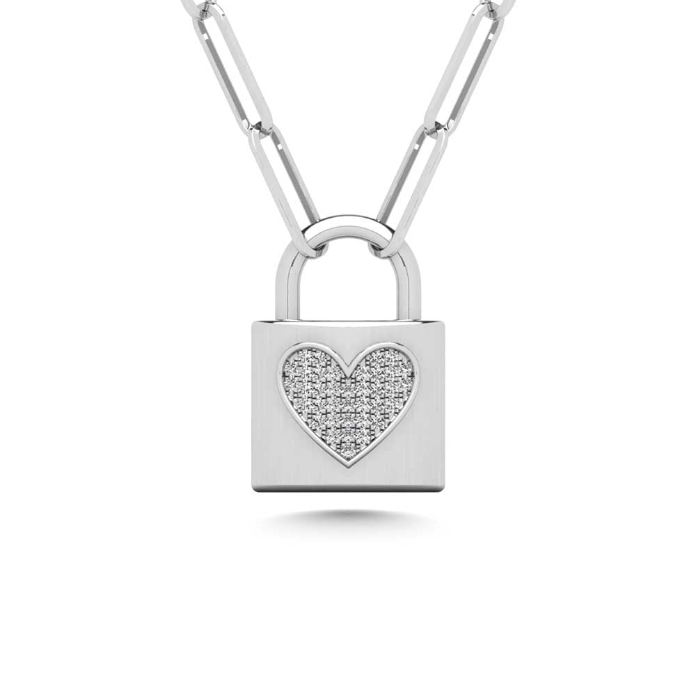 Diamond 1/10 Ct.Tw. Fashion Pendant in 925 Silver