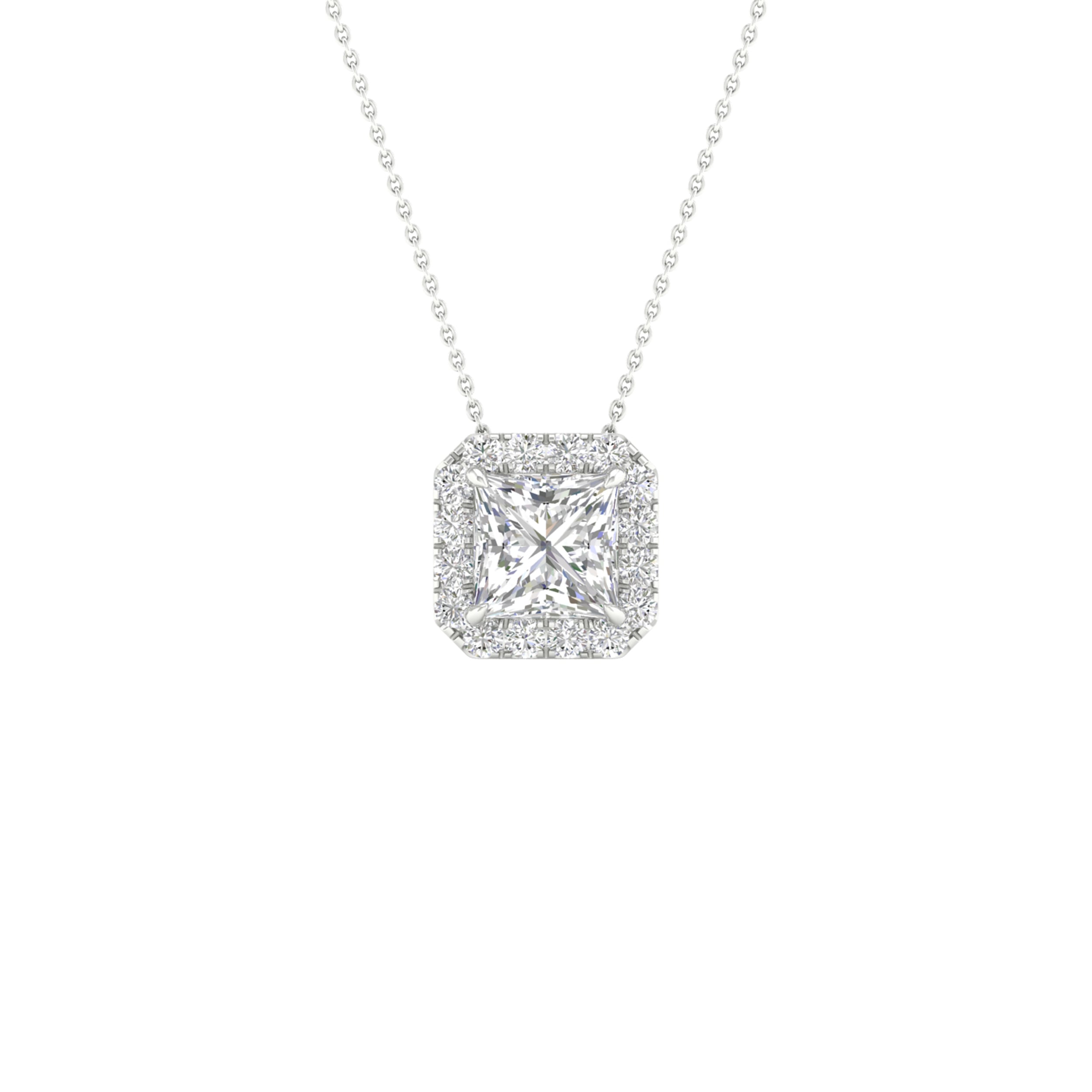 14K 1.13CT Certified Lab Grown Diamond Pendant ( IGI Certified )