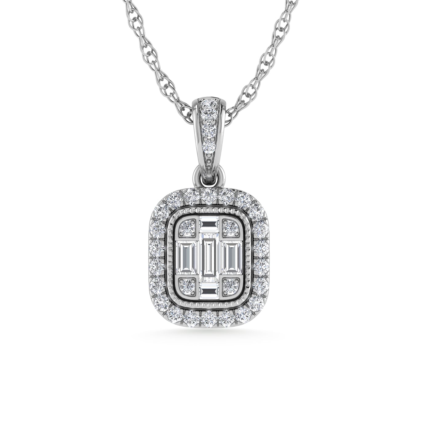 Diamond 1/4 Ct.Tw. Fashion Pendant in 14K White Gold