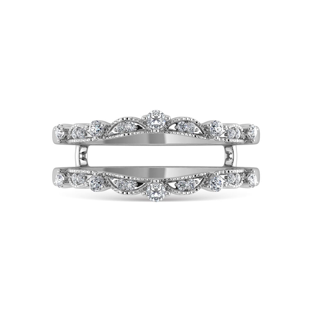 Diamond 1/5 Ct.Tw. Guard Ring in 10K White Gold