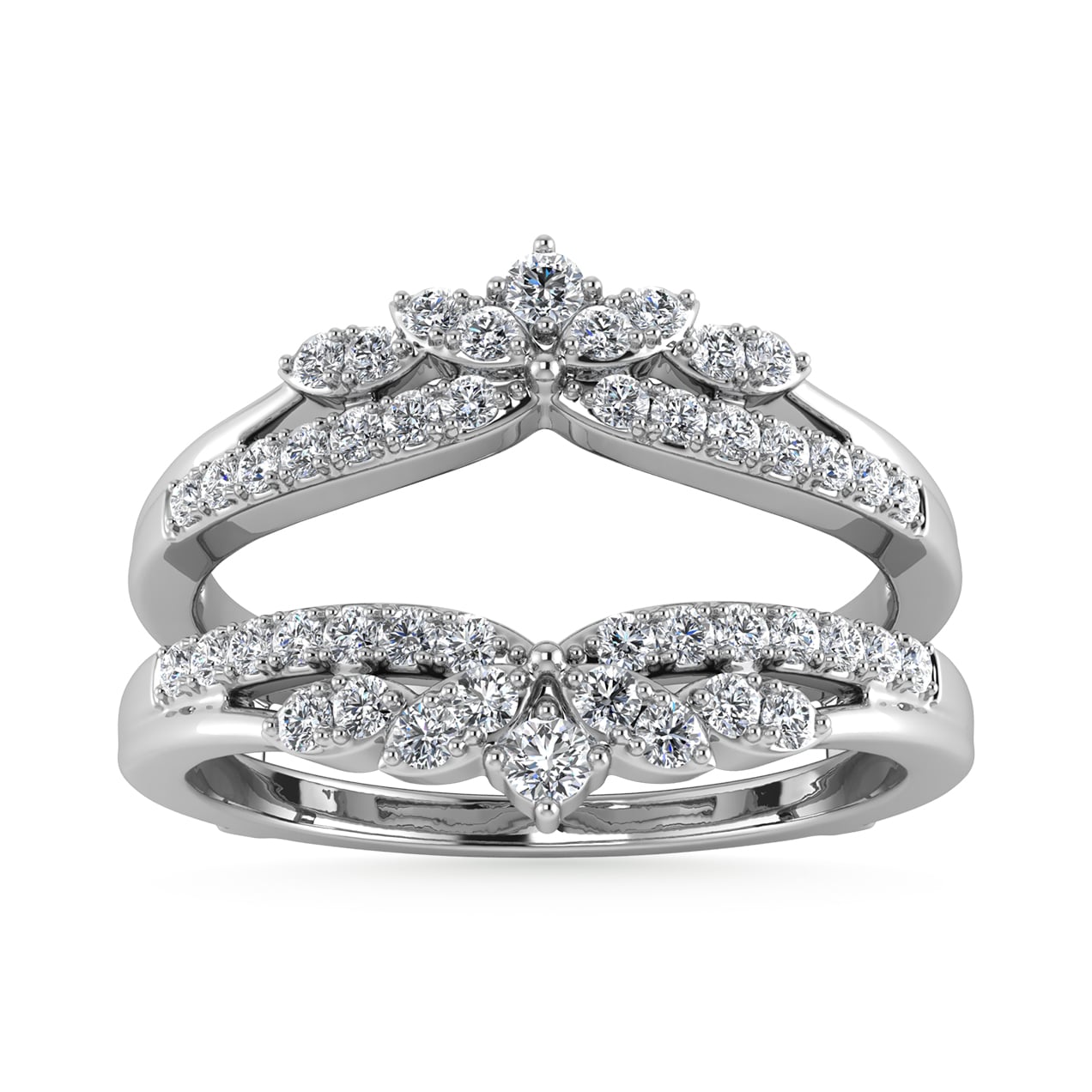 Diamond 1/4 Ct.Tw. Guard Ring in 10K White Gold