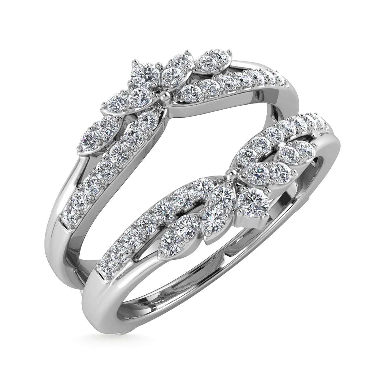 Diamond 1/4 Ct.Tw. Guard Ring in 10K White Gold