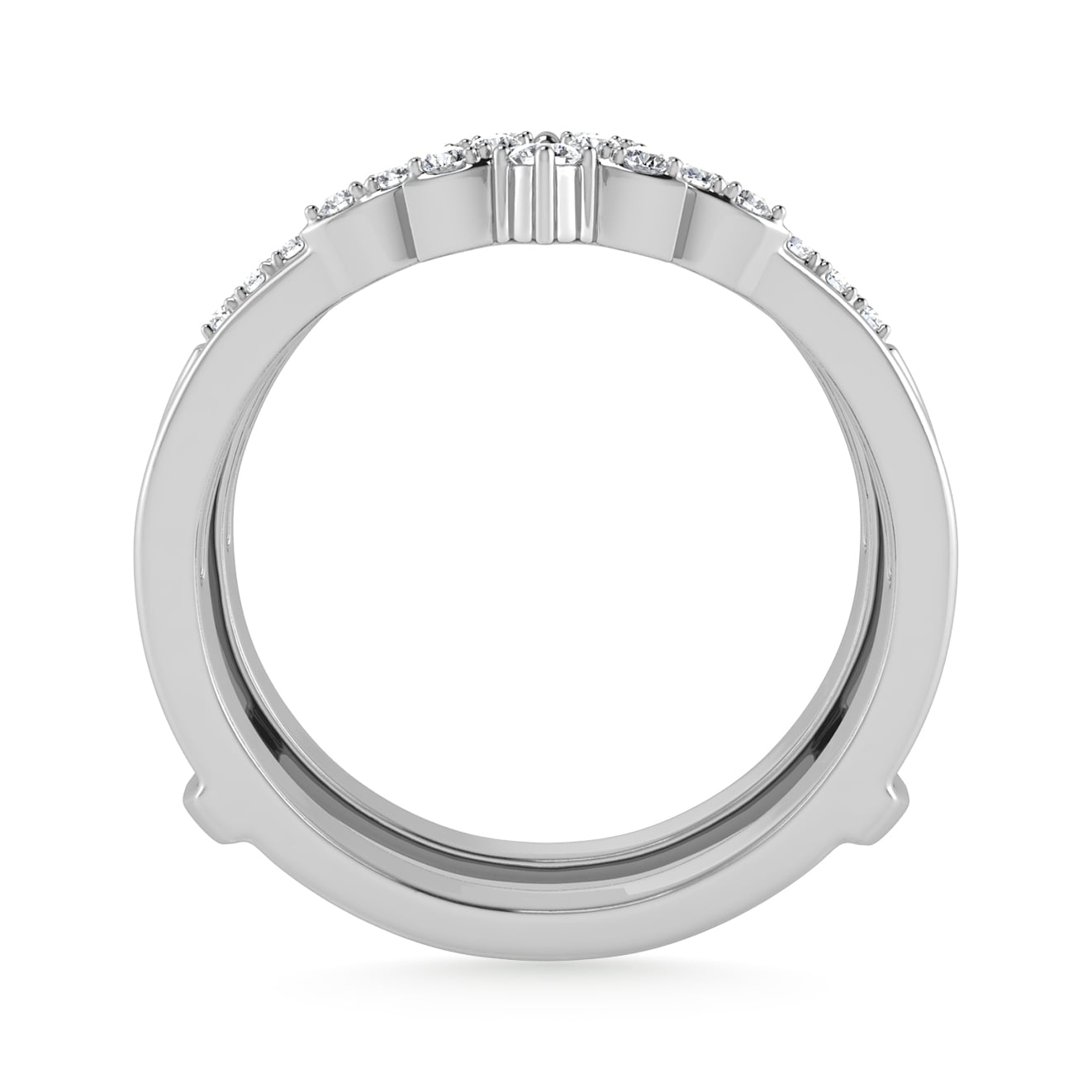 Diamond 1/4 Ct.Tw. Guard Ring in 10K White Gold