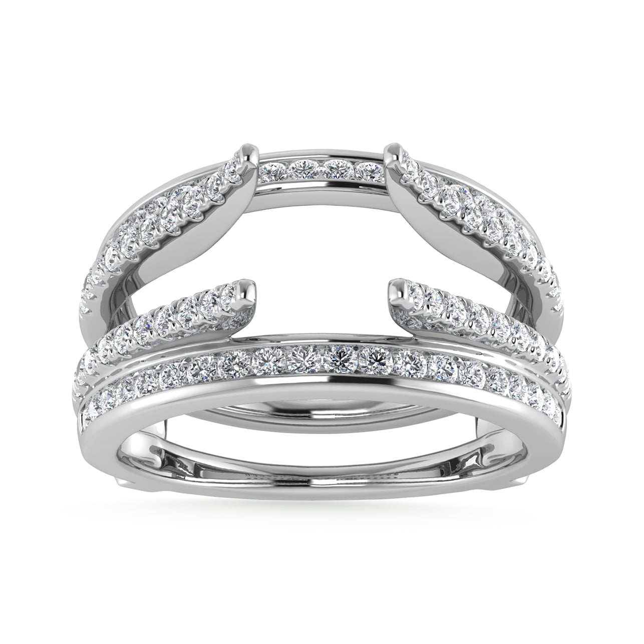 Diamond 1/3 Ct.Tw. Guard Ring in 10K White Gold