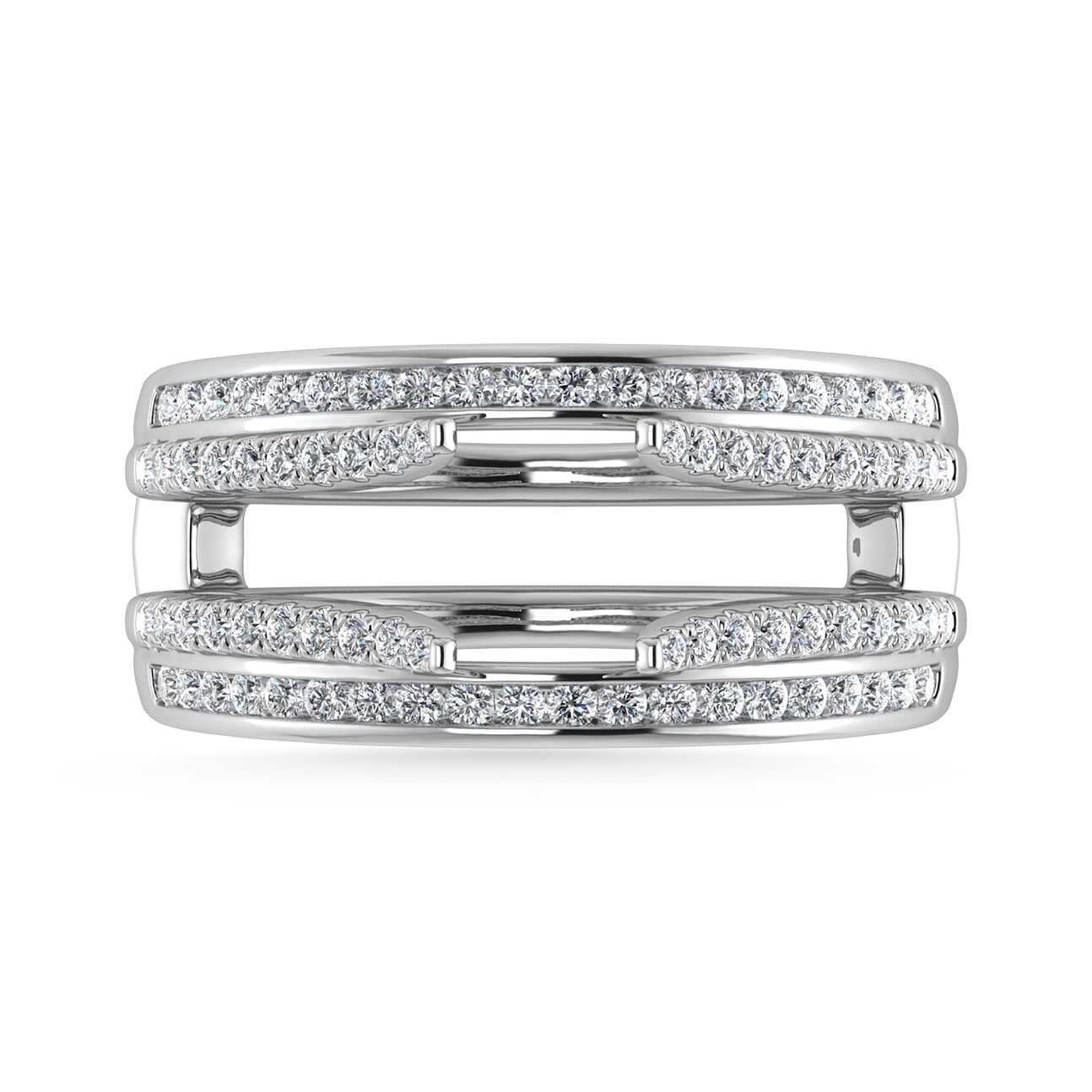 Diamond 1/3 Ct.Tw. Guard Ring in 10K White Gold