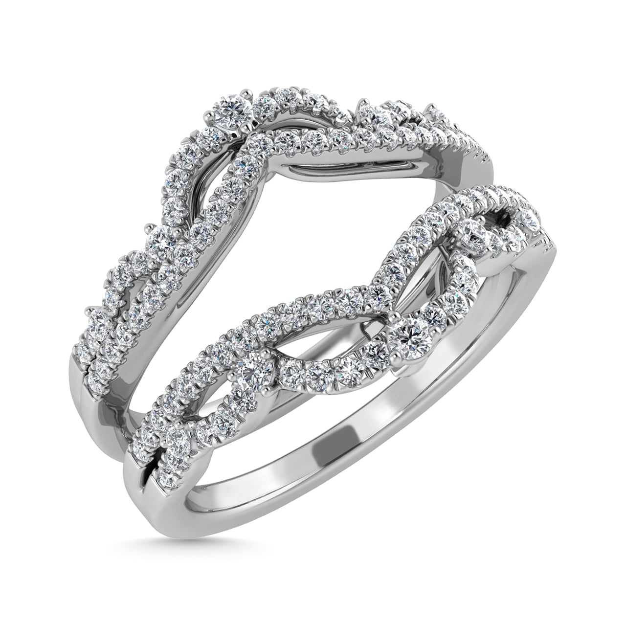 Diamond 1/3 Ct.Tw. Guard Ring in 14K White Gold