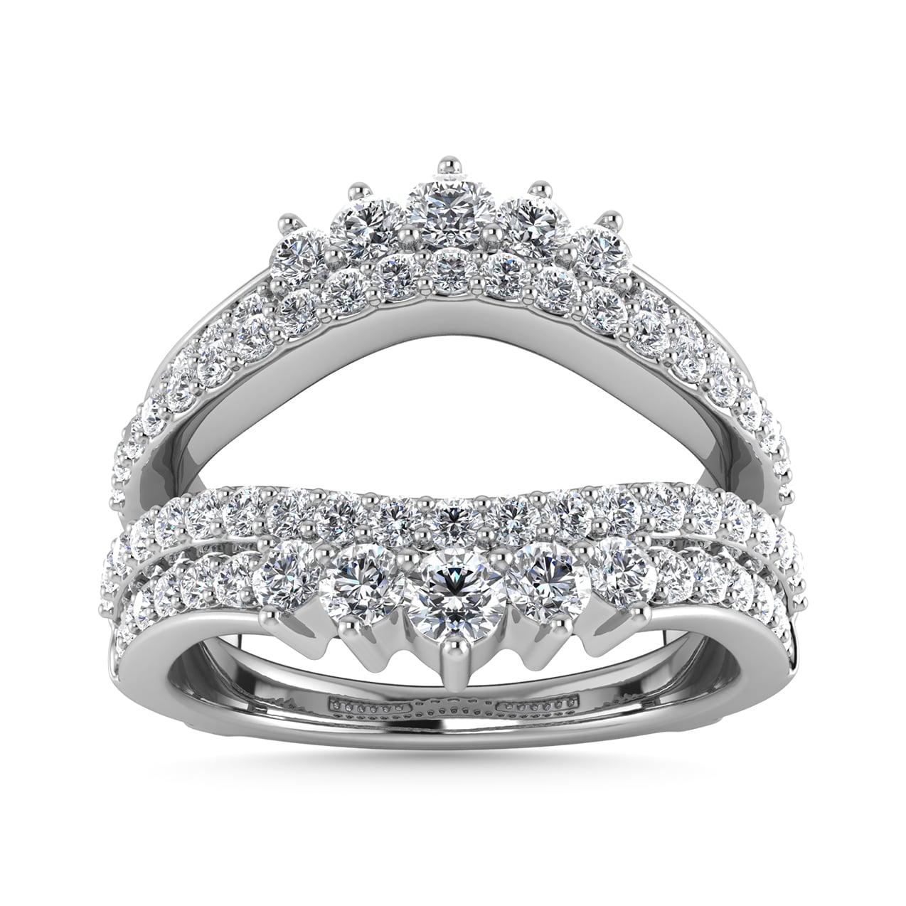 Diamond 1 Ct.Tw. Guard Ring in 14K White Gold