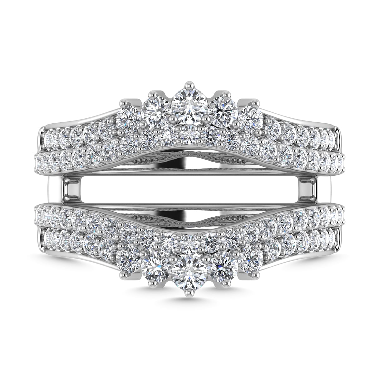 Diamond 1 Ct.Tw. Guard Ring in 14K White Gold
