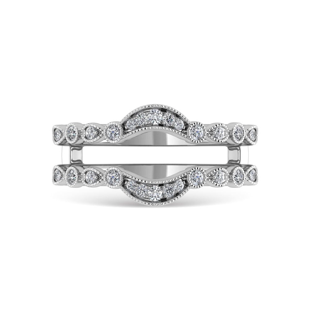 Diamond 1/4 Ct.Tw. Guard Ring in 14K White Gold