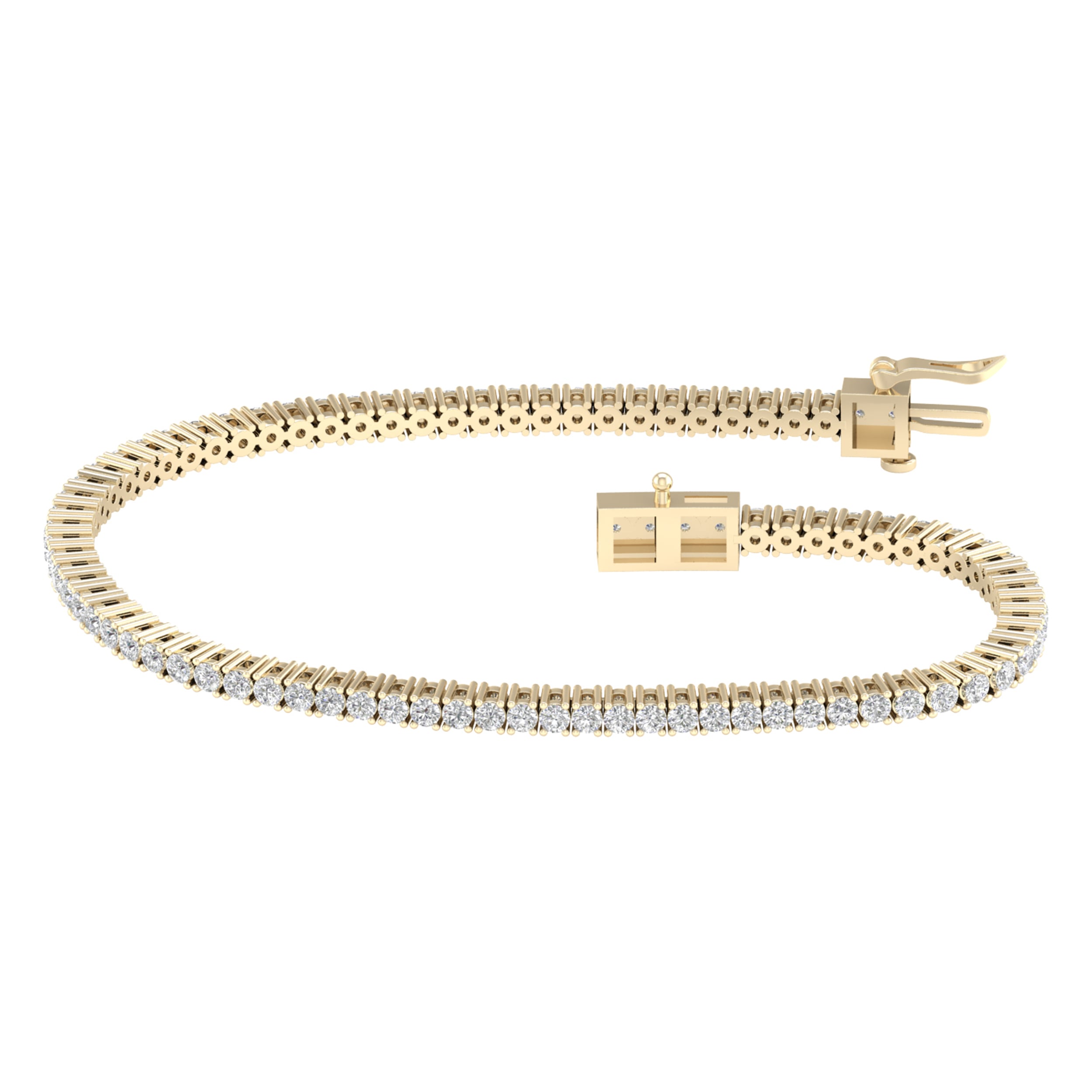 14K 3.00CT Certified Lab Grown Diamond Bracelet ( IGI Certified )