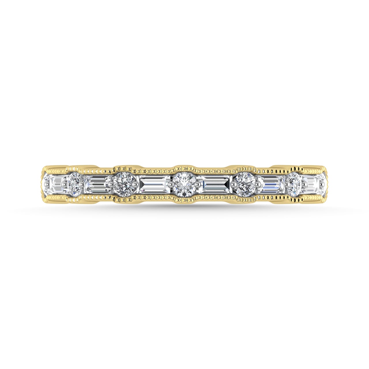 Diamond 1/4 Ct.Tw. Ladies Wedding Band in 14K Yellow Gold