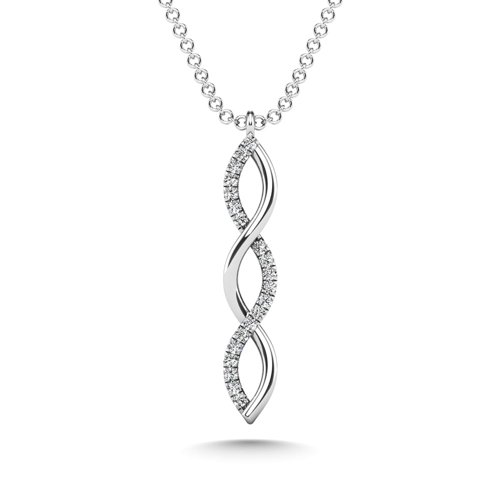 10K White Gold Diamond 1/20 Ct.Tw. Fashion Pendant
