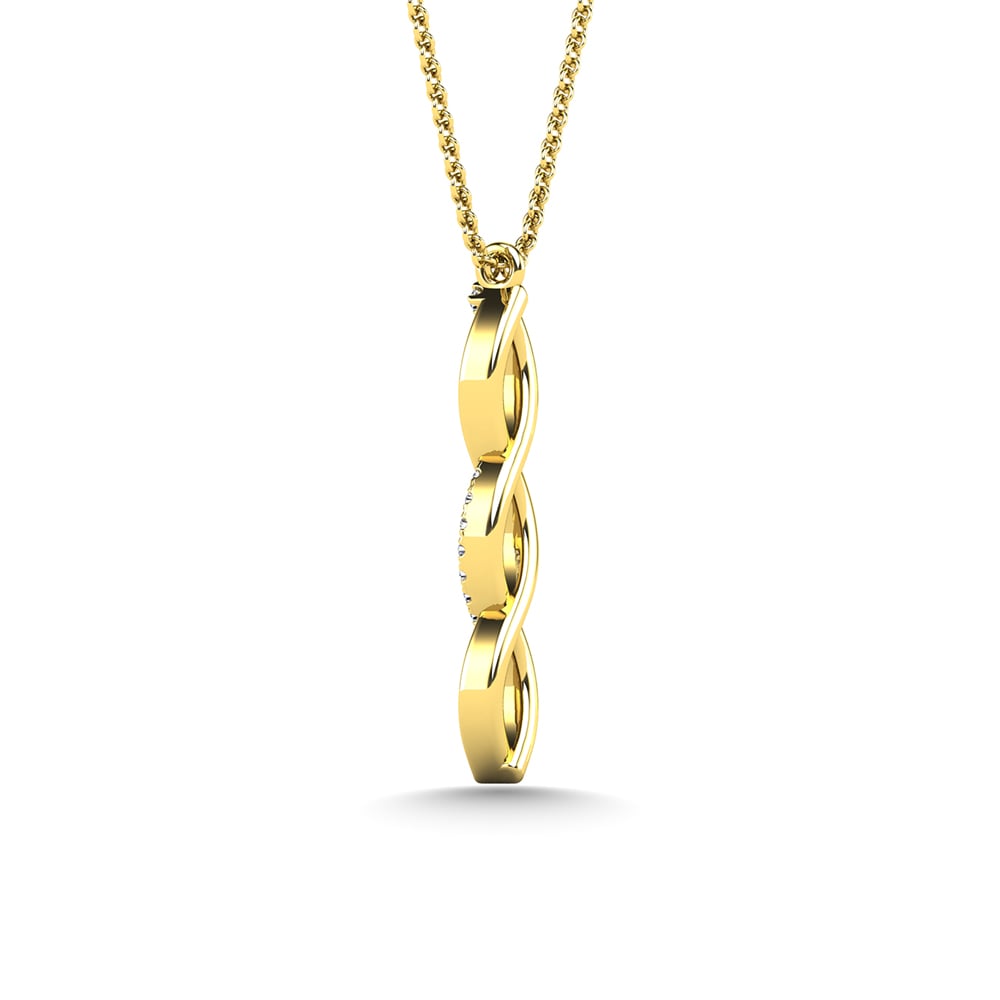 10K Yellow Gold Diamond 1/20 Ct.Tw. Fashion Pendant