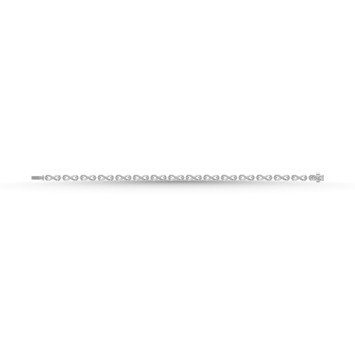 10K White Gold Diamond 1/4 Ct.Tw. Fashion Bracelet