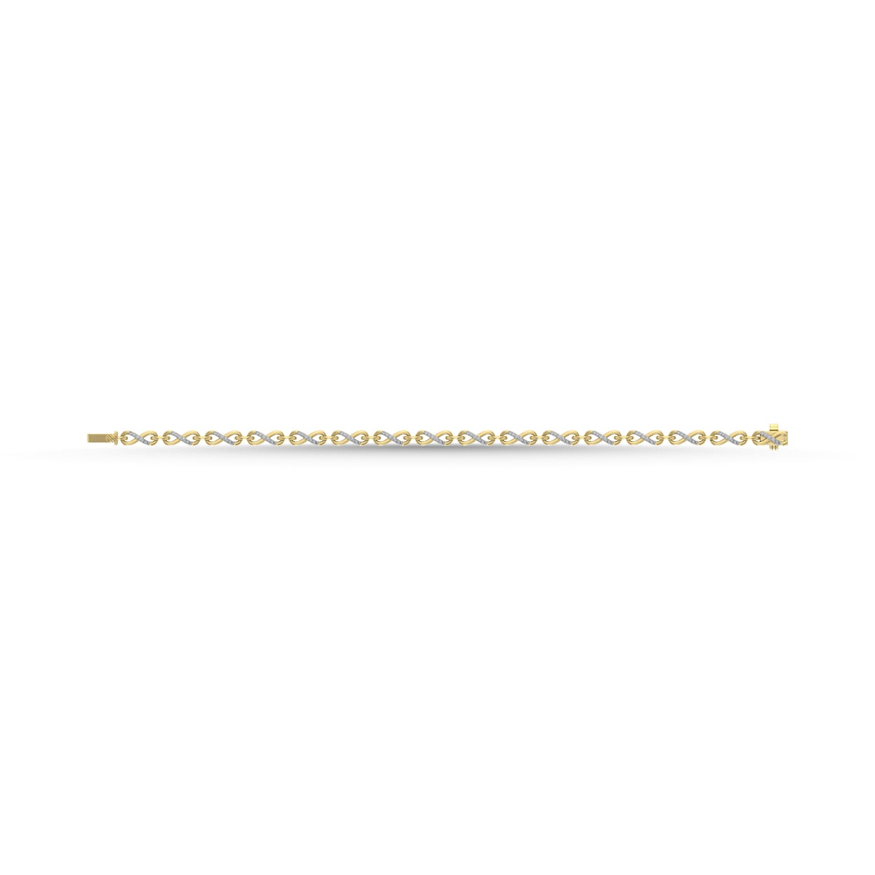 10K Yellow Gold Diamond 1/4 Ct.Tw. Fashion Bracelet