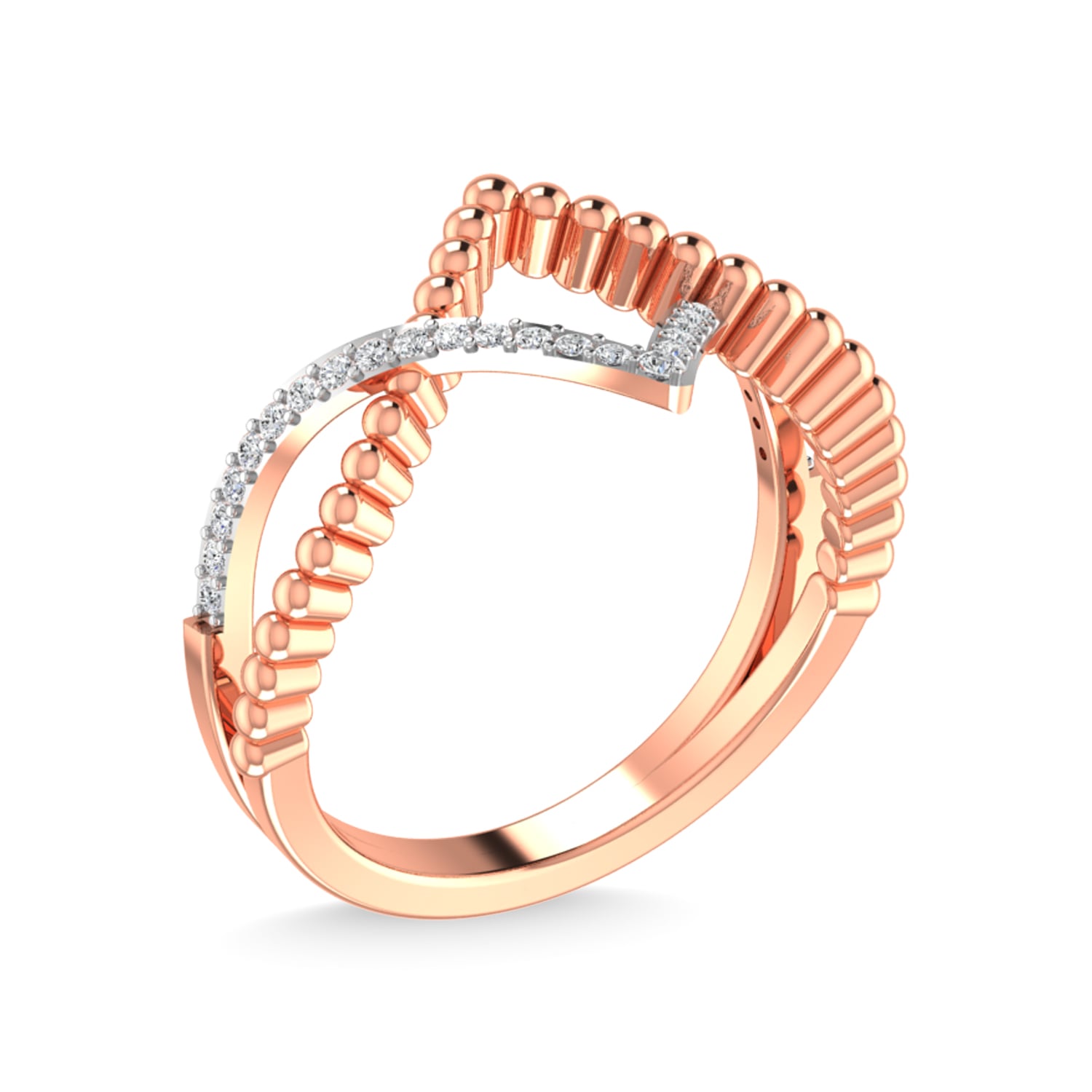 10K White Gold Diamond 1/6 Ct.Tw. Fashion Ring