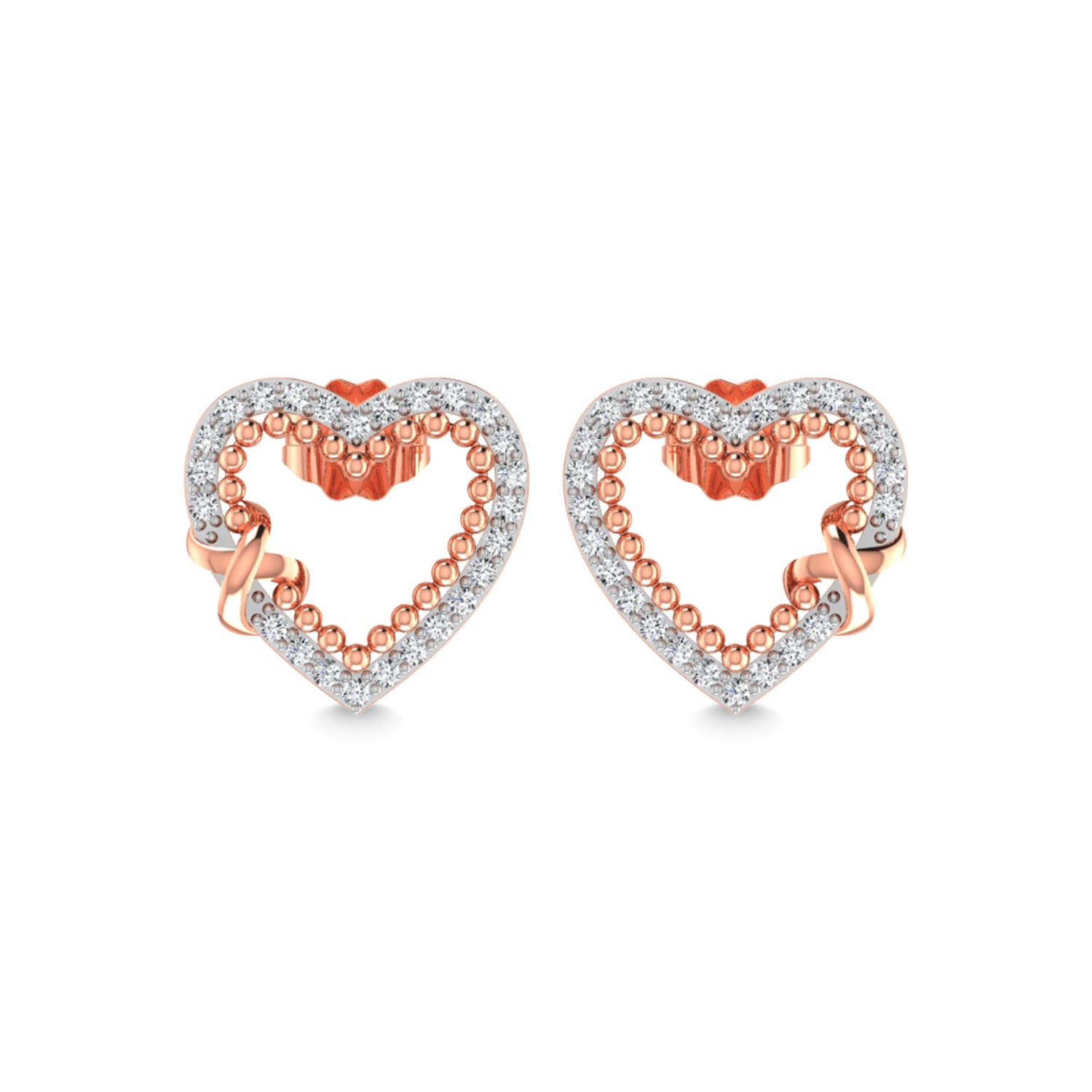 10K White Gold Diamond 1/4 Ct.Tw. Fashion Earrings