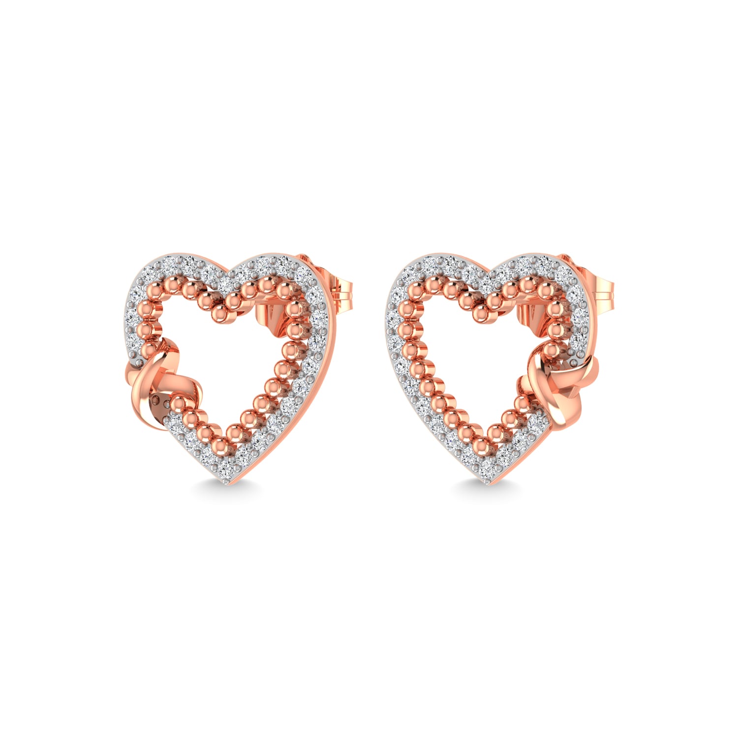 10K White Gold Diamond 1/4 Ct.Tw. Fashion Earrings