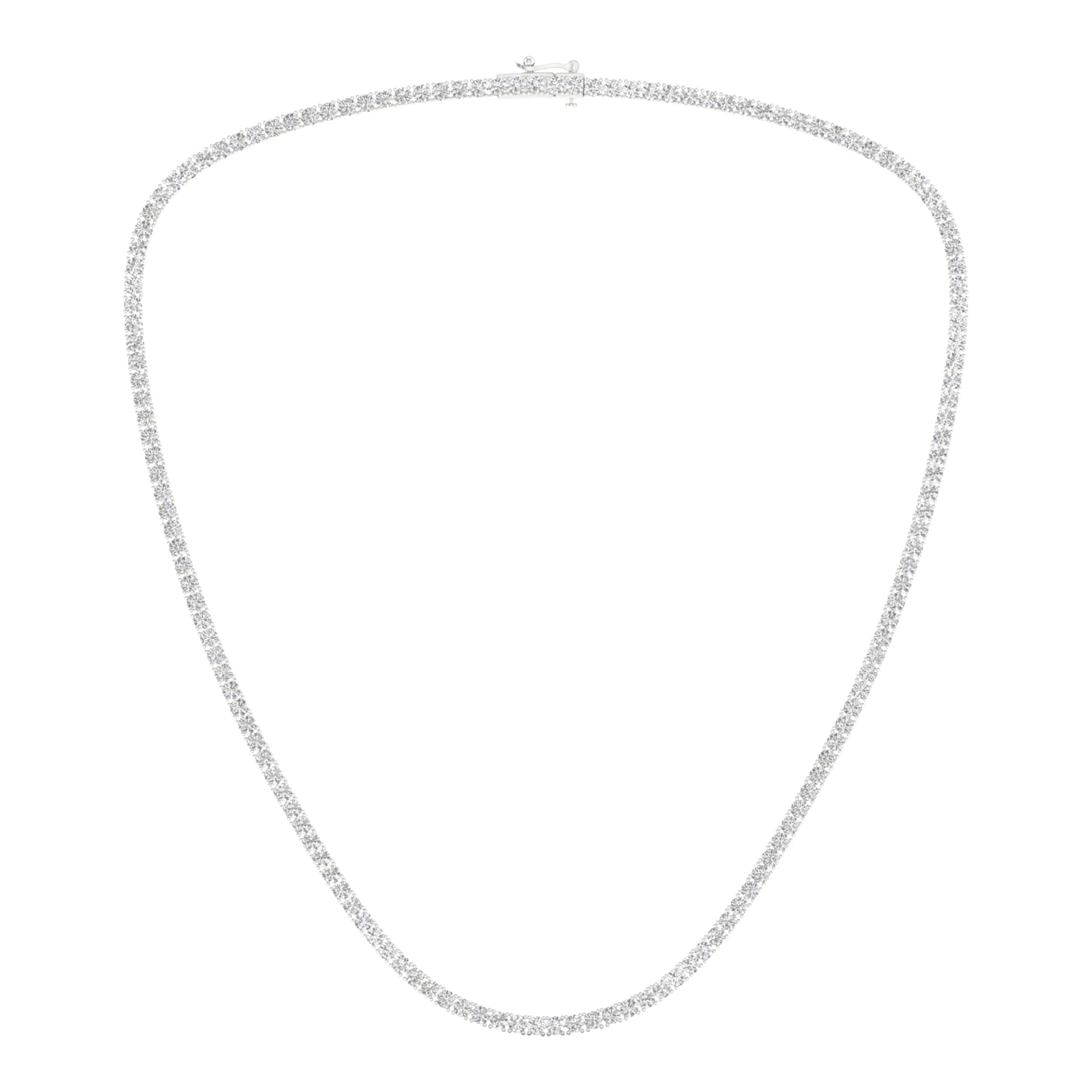 14K 10.00CT Certified Lab Grown Diamond Necklace ( IGI Certified )