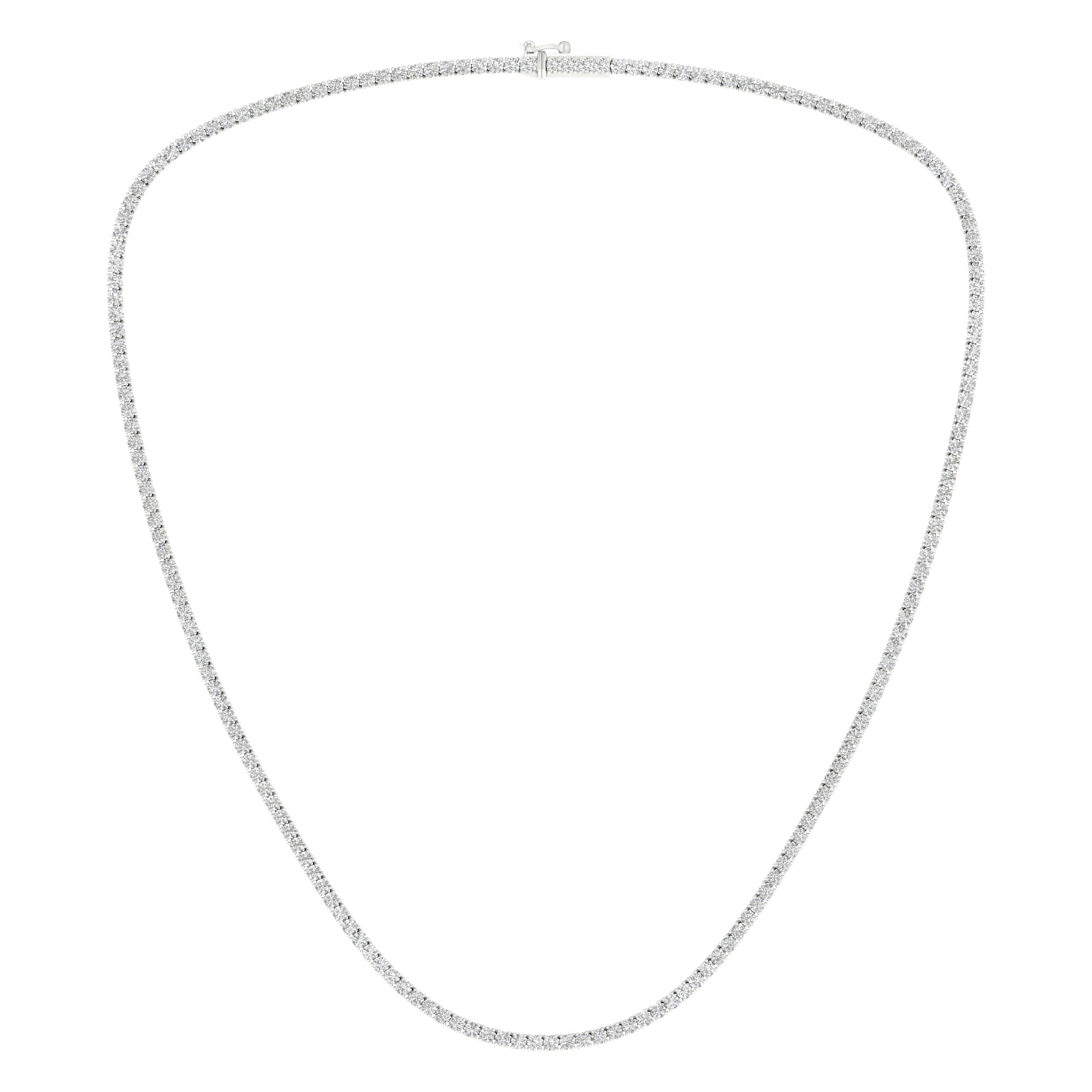 14K 5.00CT Certified Lab Grown Diamond Necklace ( IGI Certified )