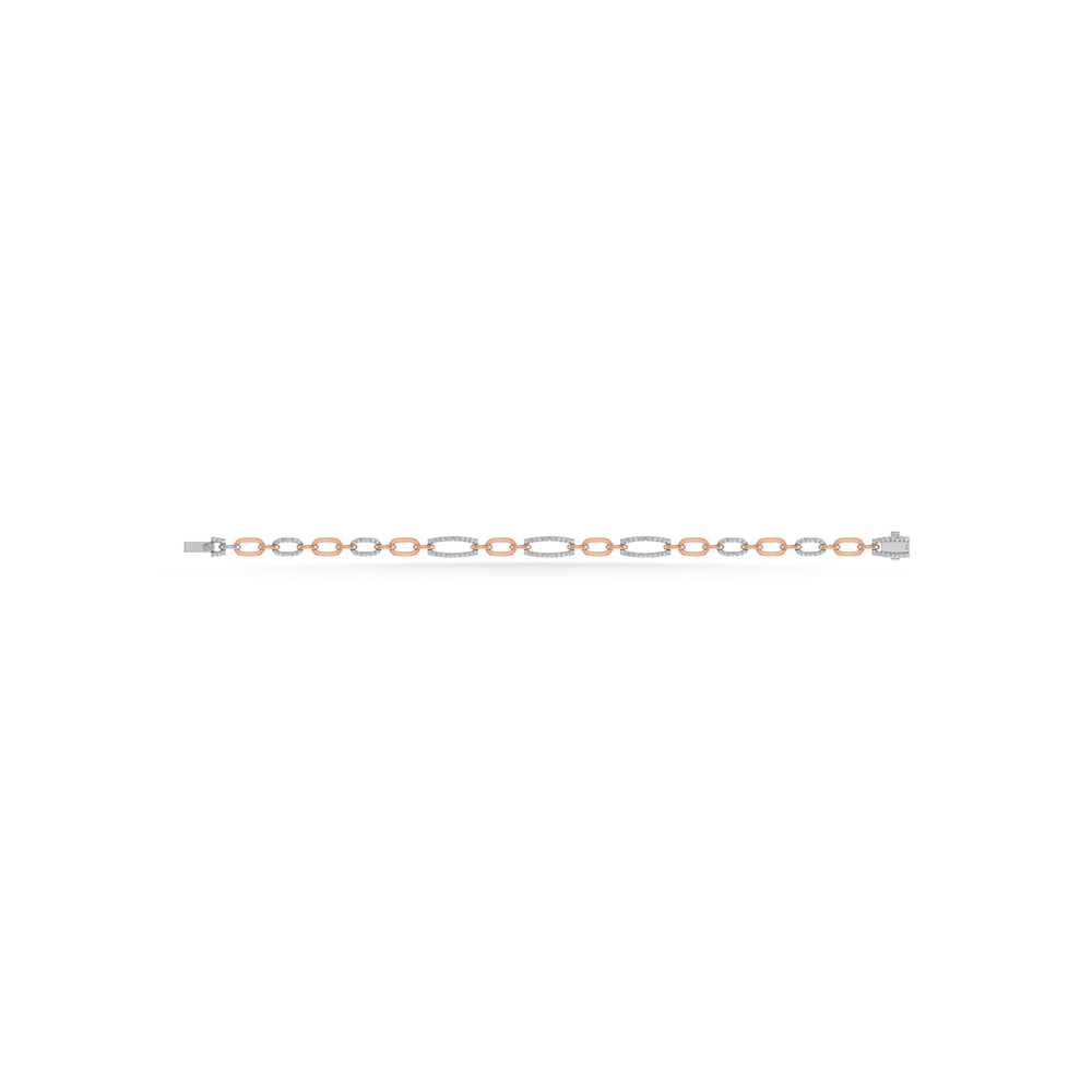 10K Two Tone Diamond 5/8 Ct.Tw. Fashion Bracelet