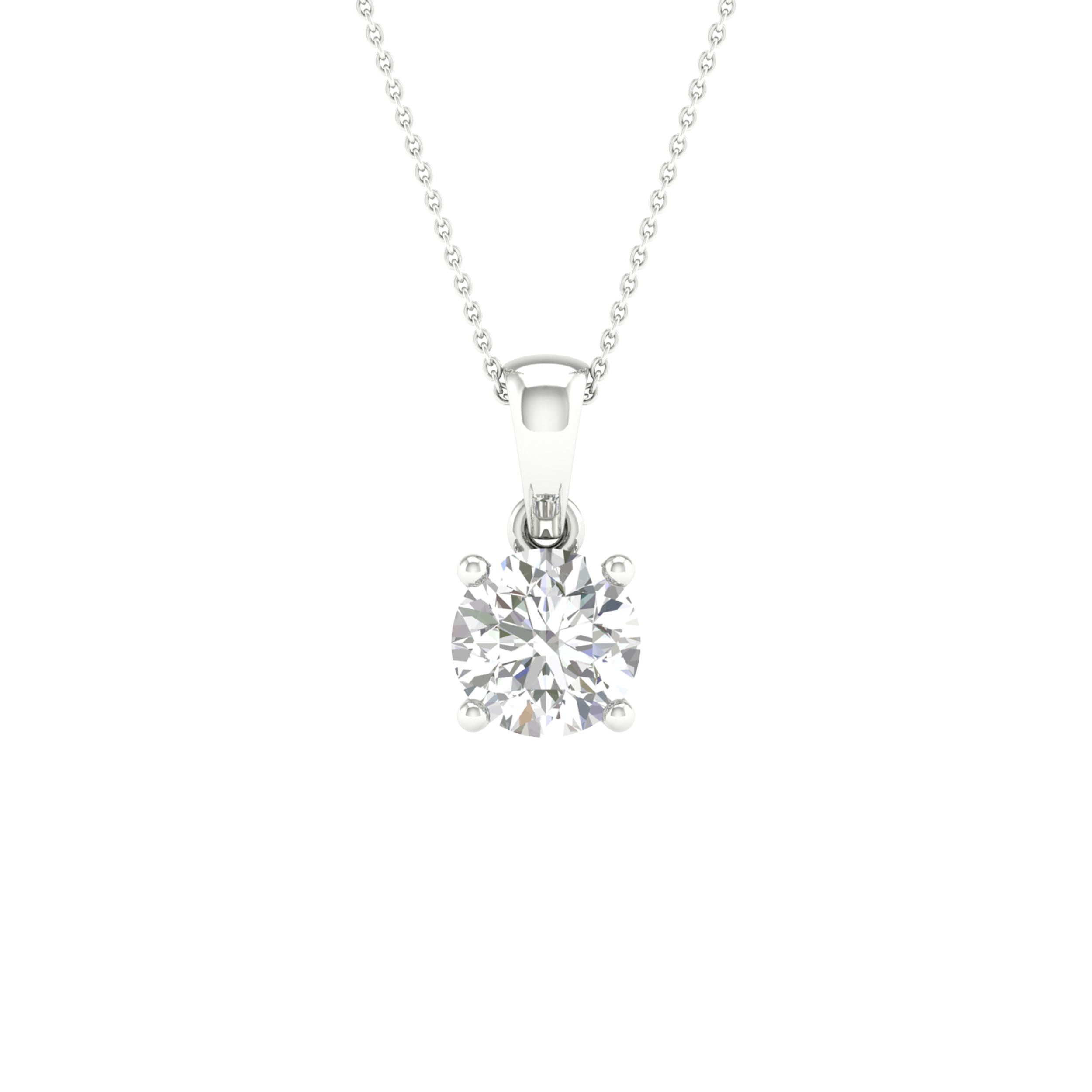 14K 1.00CT Certified Lab Grown Diamond Pendant ( IGI Certified )