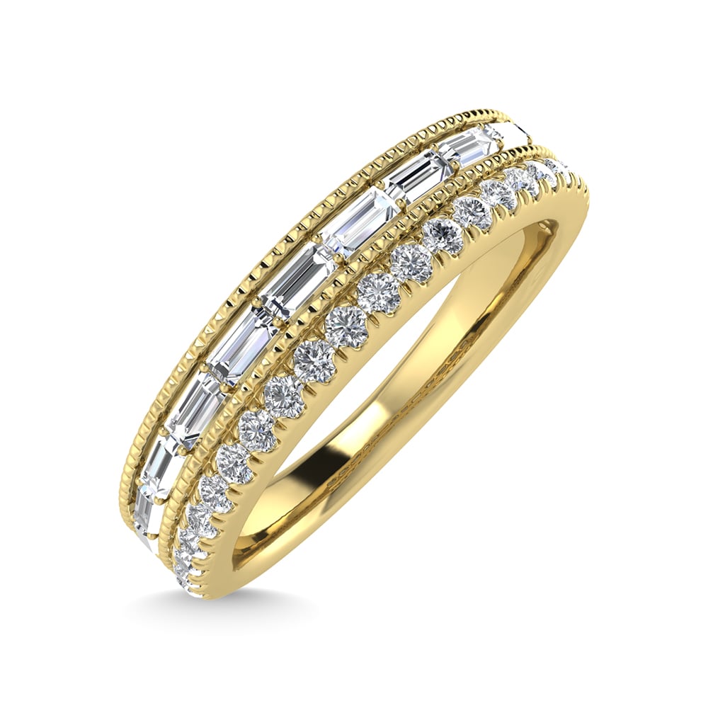 14K Yellow Gold Diamond 1/3 Ct.Tw. Fashion Bands