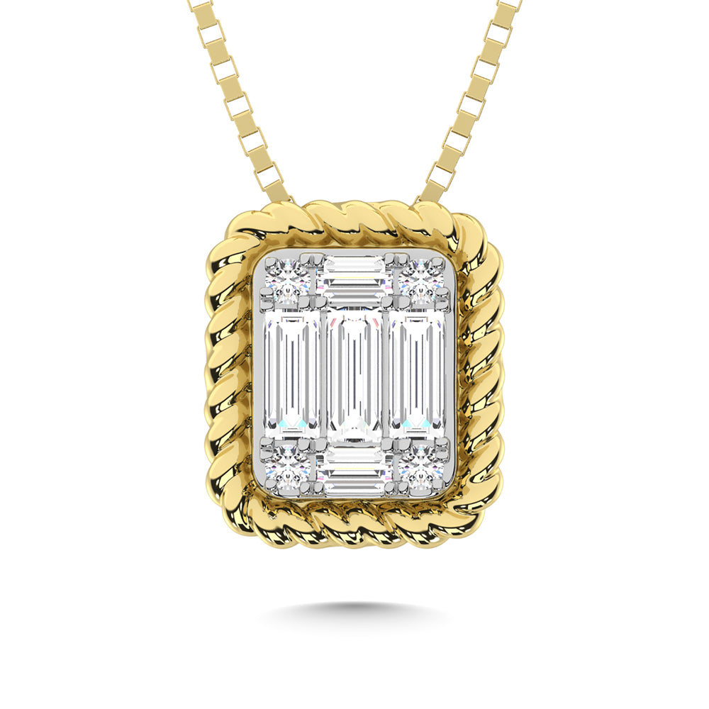 14K Yellow Gold Diamond 1/10 Ct.Tw. Fashion Pendant