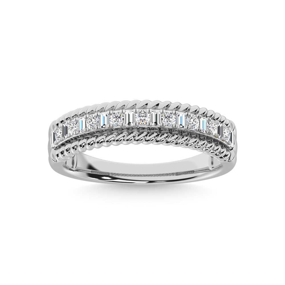 14K White Gold Diamond 1/4 Ct.Tw. Fashion Band