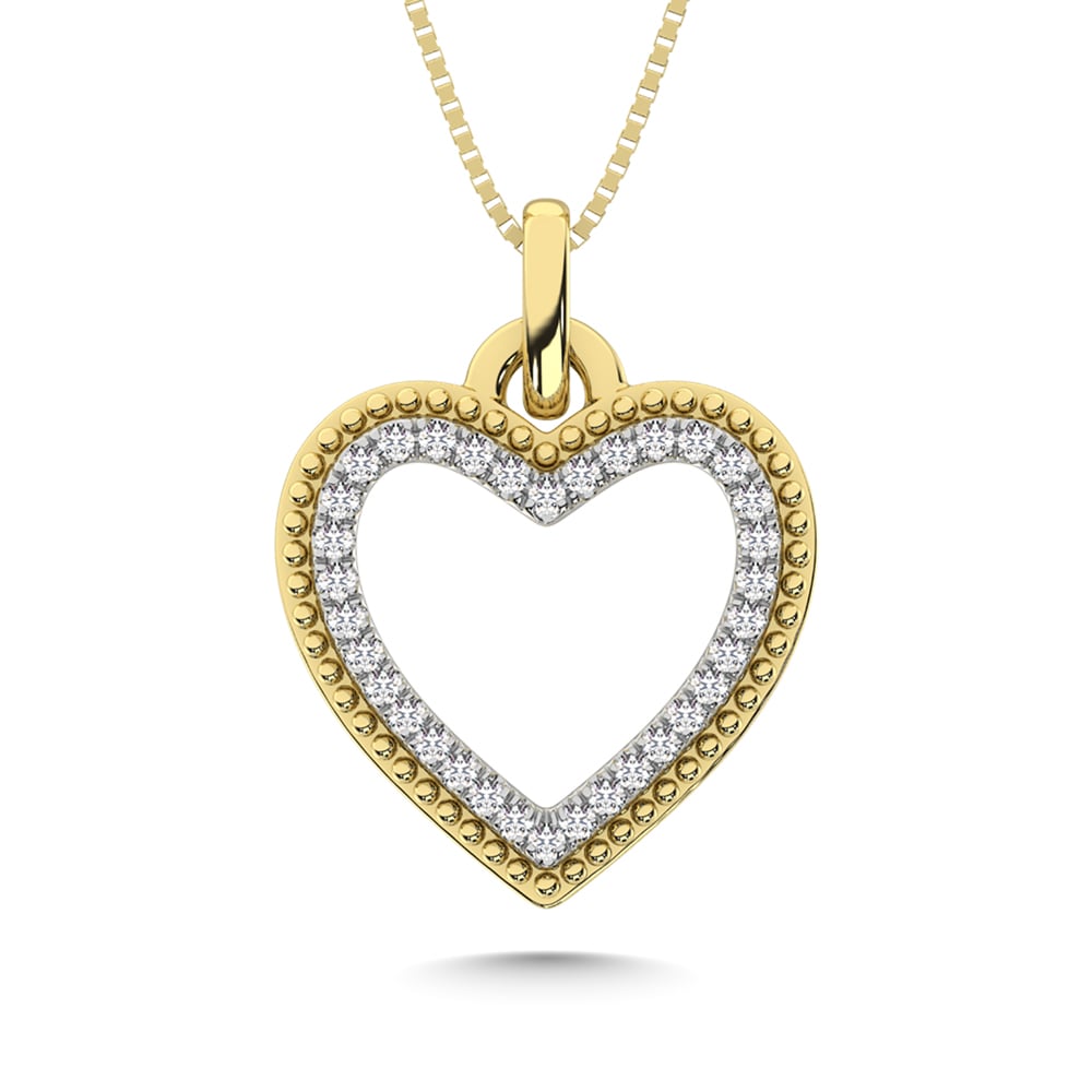 10K White Gold Diamond 1/5 Ct.Tw. Fashion Pendant