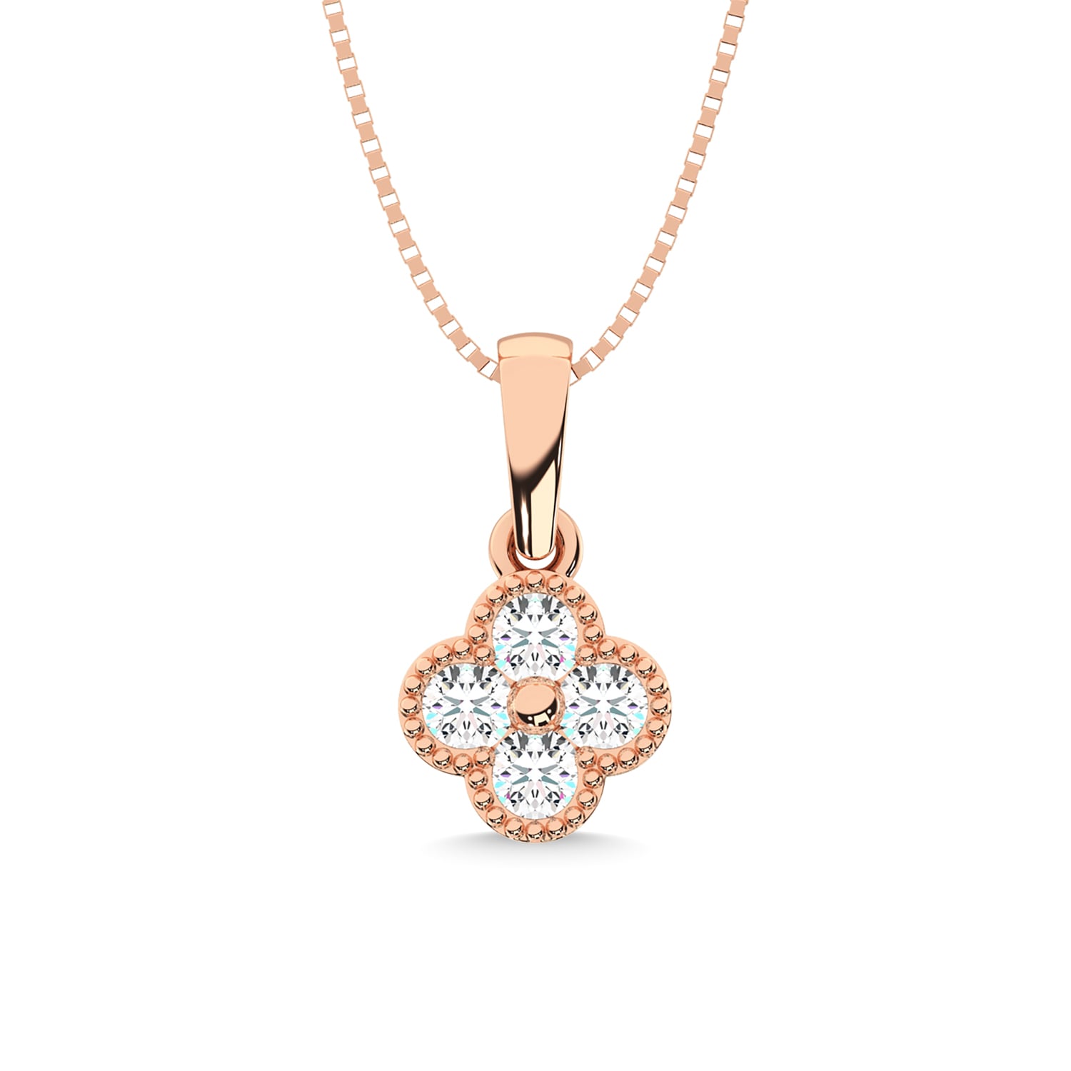 10K Rose Gold Diamond 1/5 Ct.Tw. Fashion Pendant