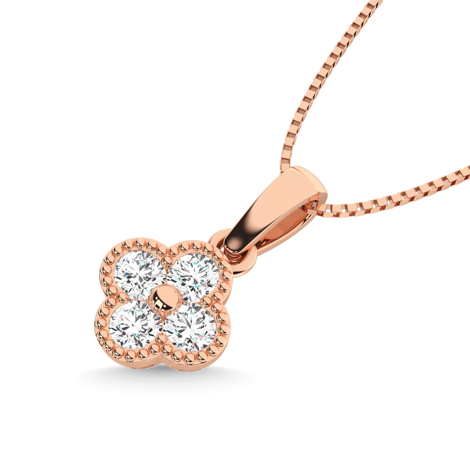 10K Rose Gold Diamond 1/5 Ct.Tw. Fashion Pendant