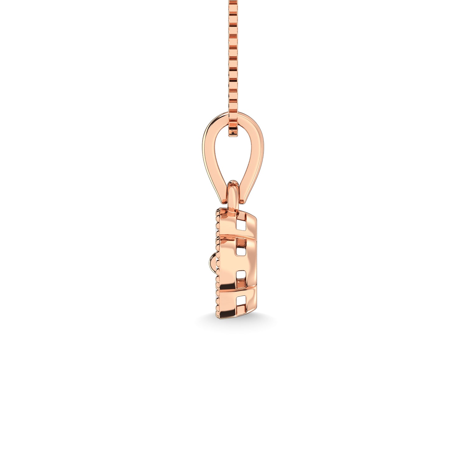 10K Rose Gold Diamond 1/5 Ct.Tw. Fashion Pendant