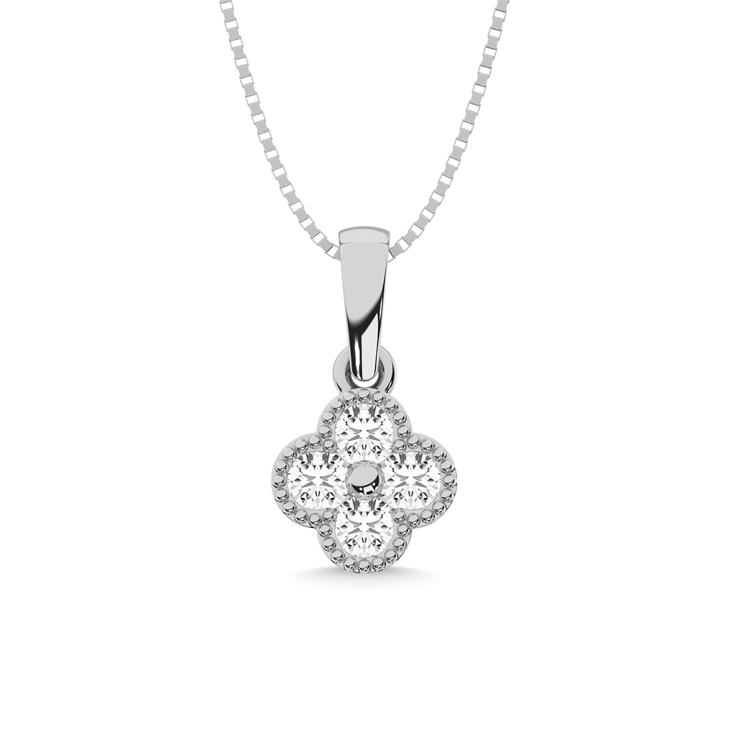 10K White Gold Diamond 1/5 Ct.Tw. Fashion Pendant