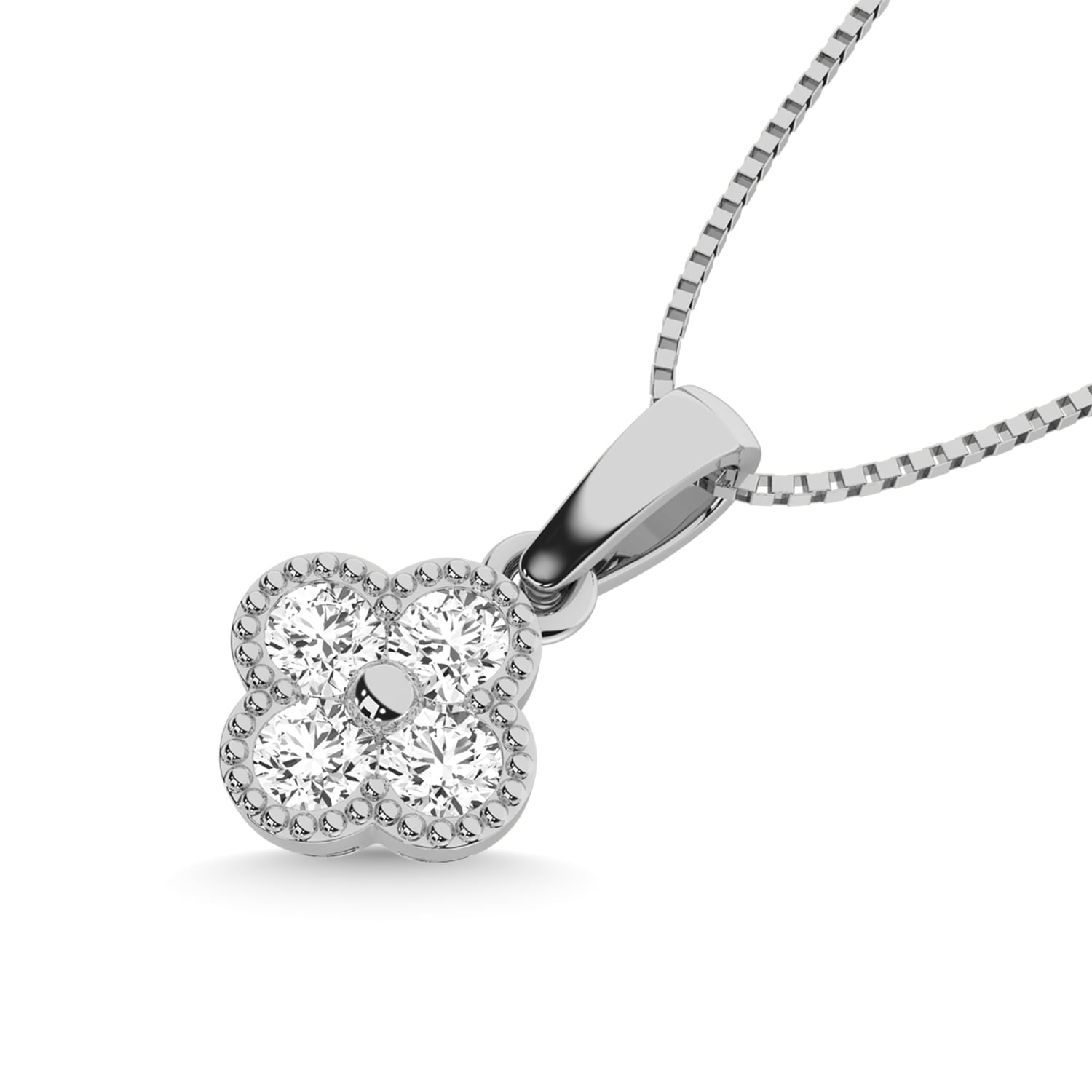 10K White Gold Diamond 1/5 Ct.Tw. Fashion Pendant