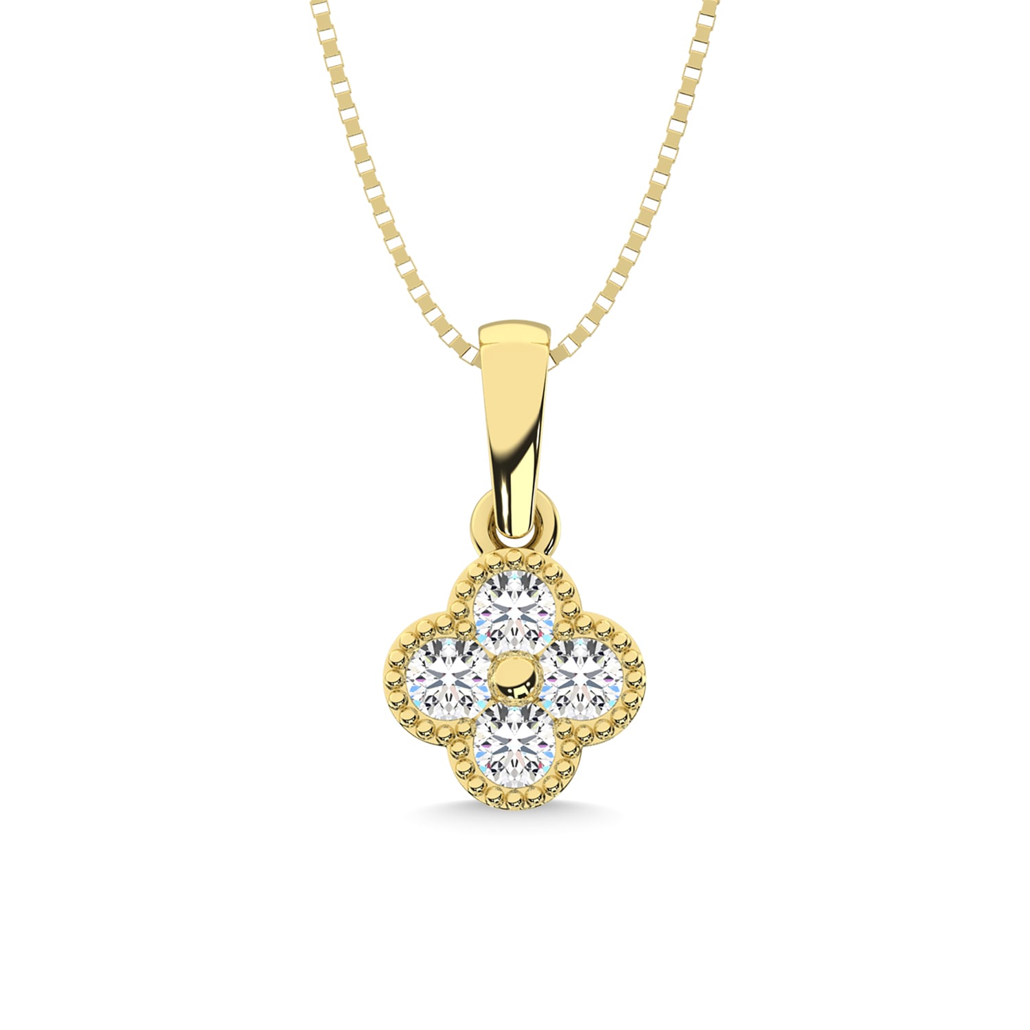 10K Yellow Gold Diamond 1/5 Ct.Tw. Fashion Pendant