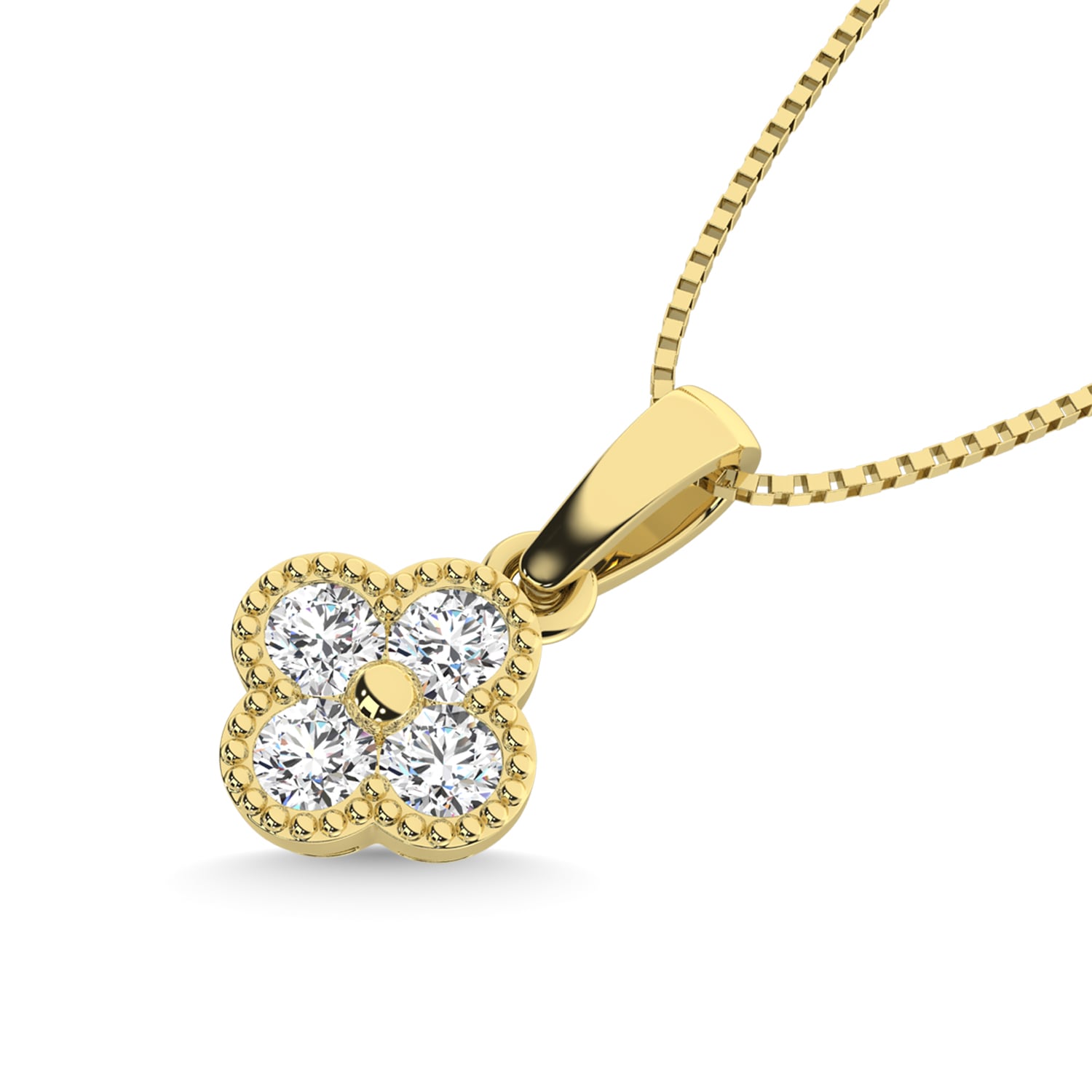 10K Yellow Gold Diamond 1/5 Ct.Tw. Fashion Pendant