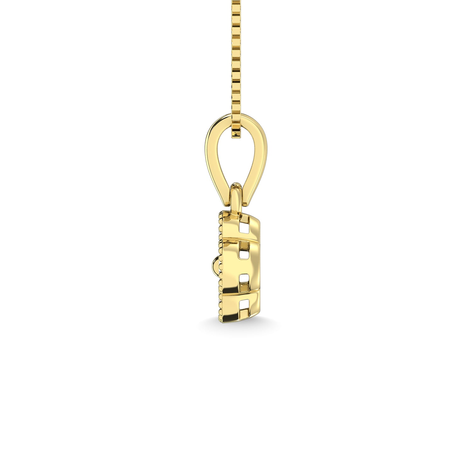 10K Yellow Gold Diamond 1/5 Ct.Tw. Fashion Pendant