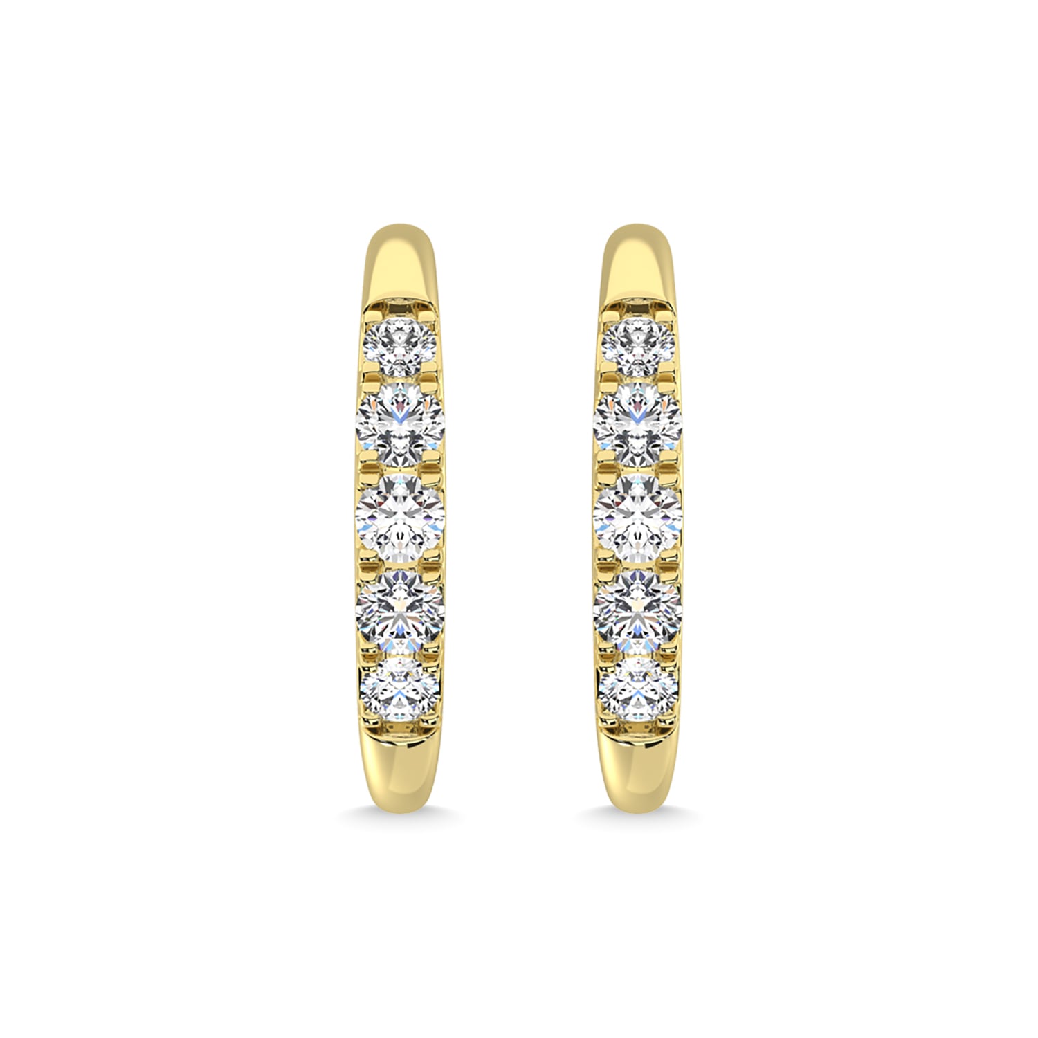 14K Yellow Gold Diamond 1/6 Ct.Tw. Fashion Earrings