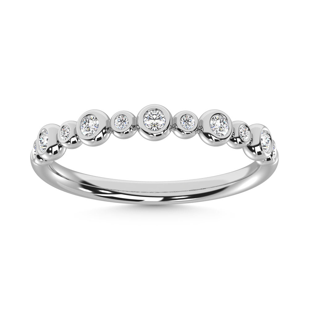 14K White Gold Diamond 1/5 Ct.Tw. Stackable Band