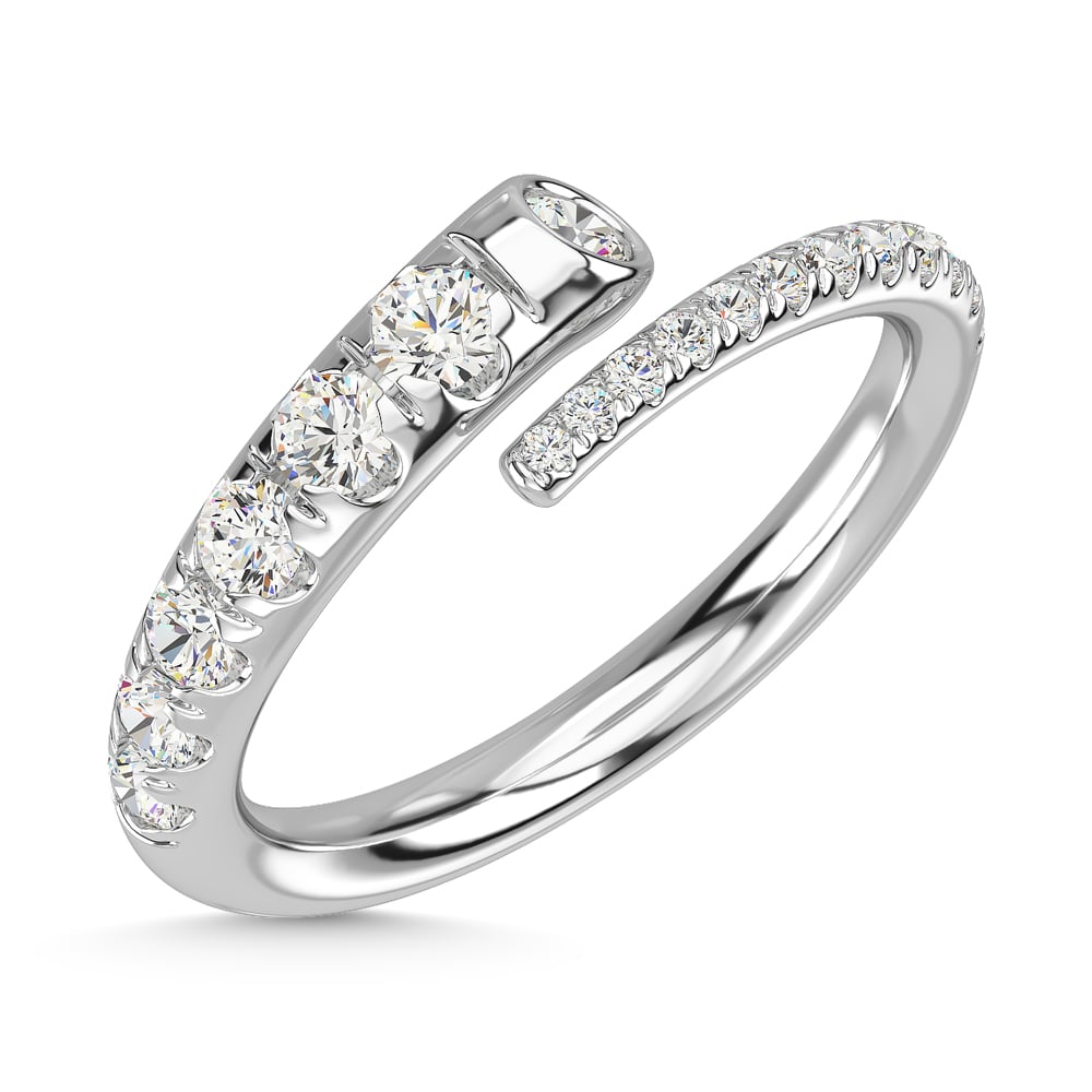 14K White Gold Diamond 1/2 Ct.Tw. Fashion Ring