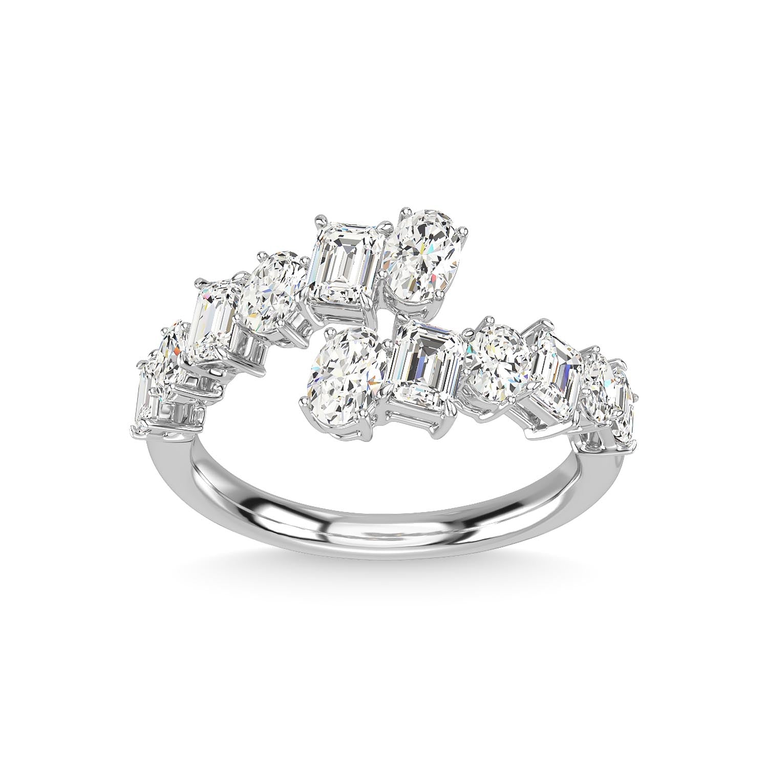 14K White Gold Diamond 1 3/4 Ct.Tw Fashion Ring