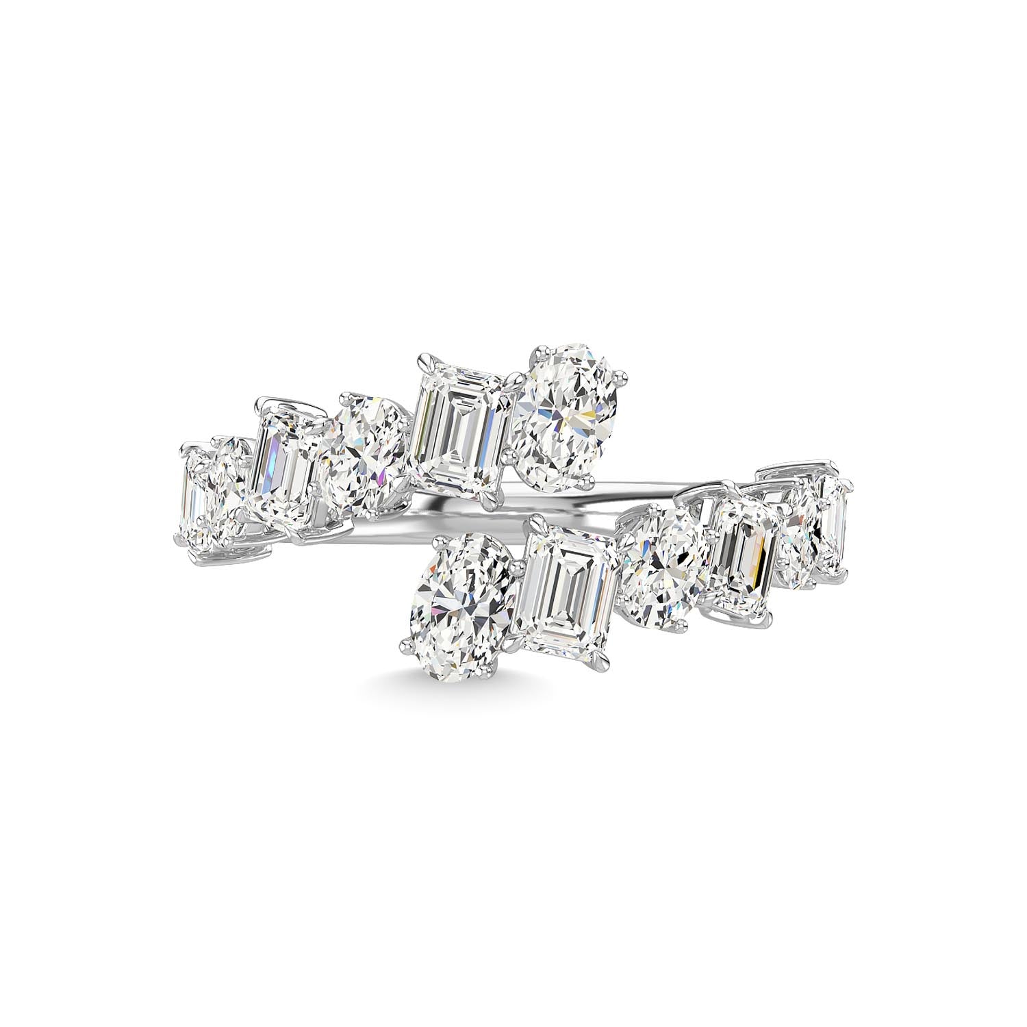 14K White Gold Diamond 1 3/4 Ct.Tw Fashion Ring
