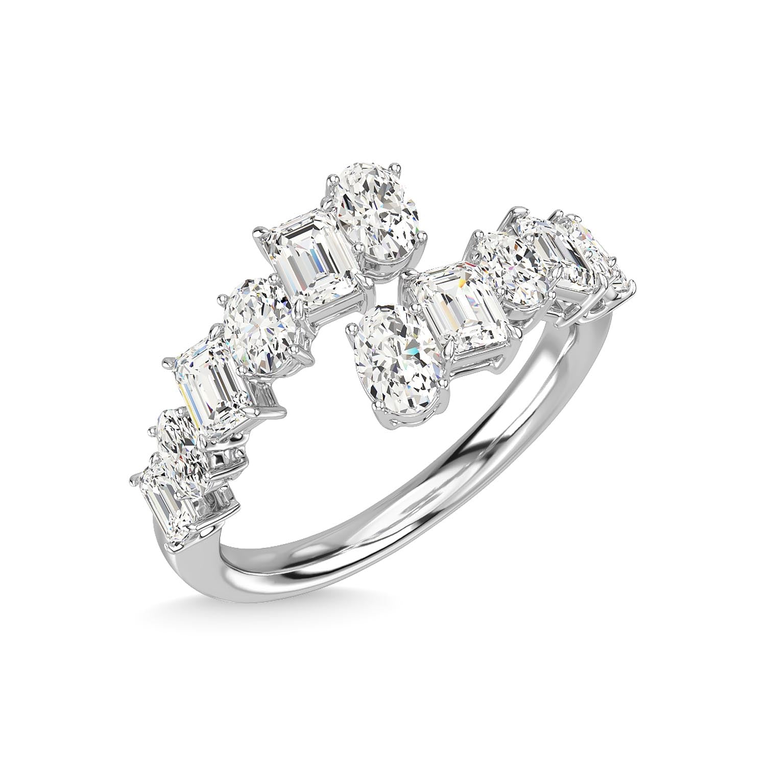 14K White Gold Diamond 1 3/4 Ct.Tw Fashion Ring
