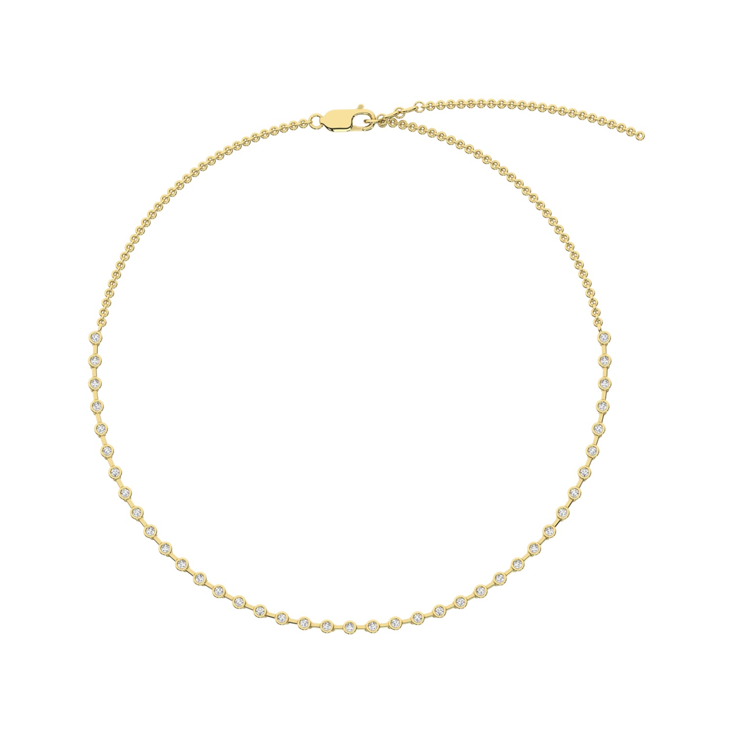 14K Yellow Gold Diamond 1 1/2 Ct.Tw. Fashion Necklace