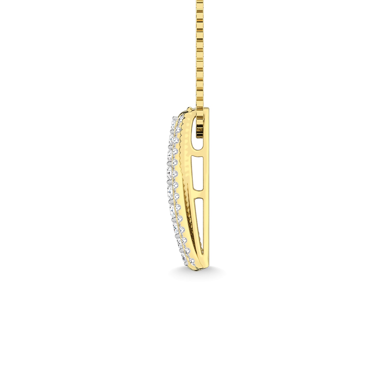 14K Two Tone Diamond 1/2 Ct.Tw. Fashion Pendant